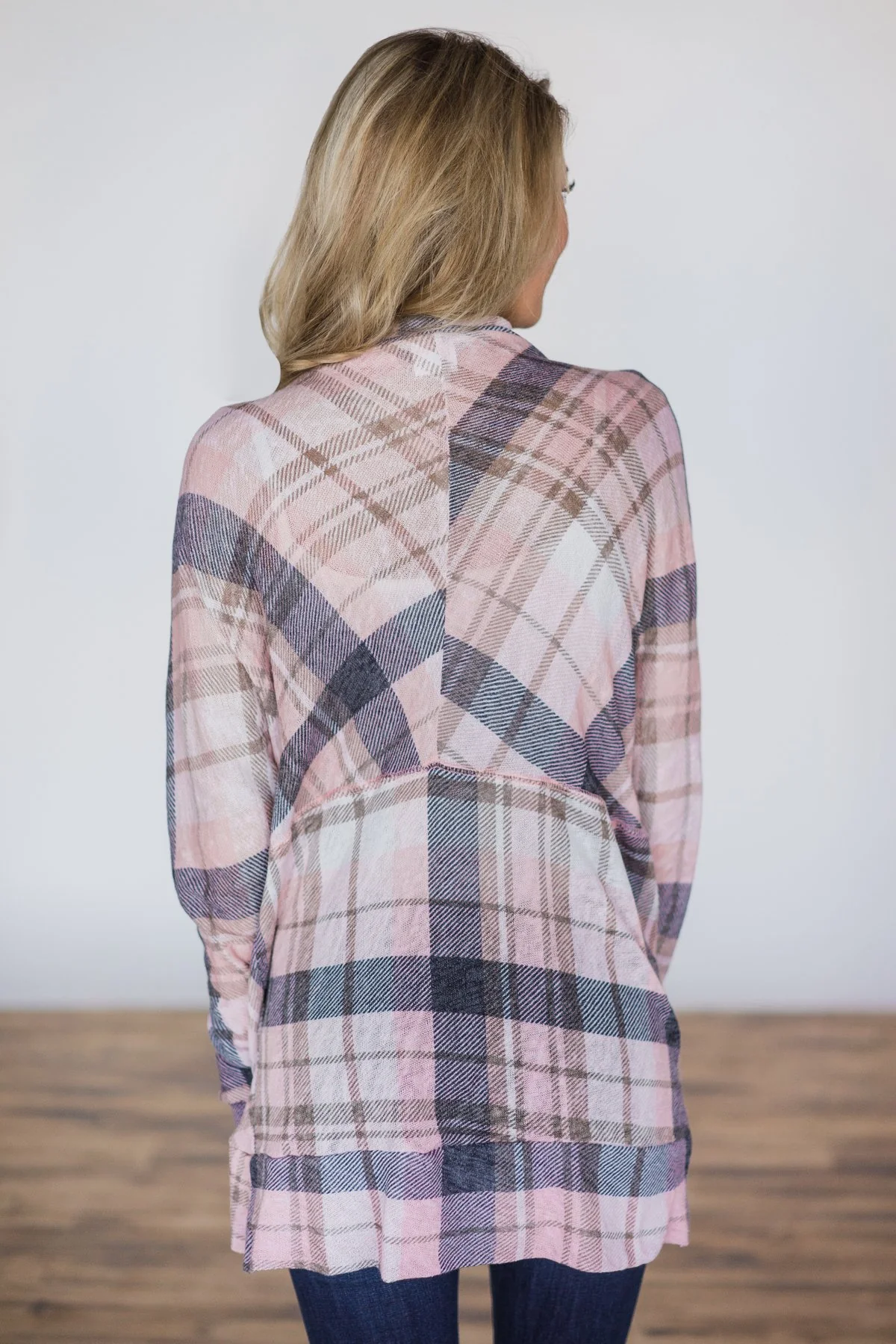 Beautiful in Blush Plaid Cardigan - Image 6