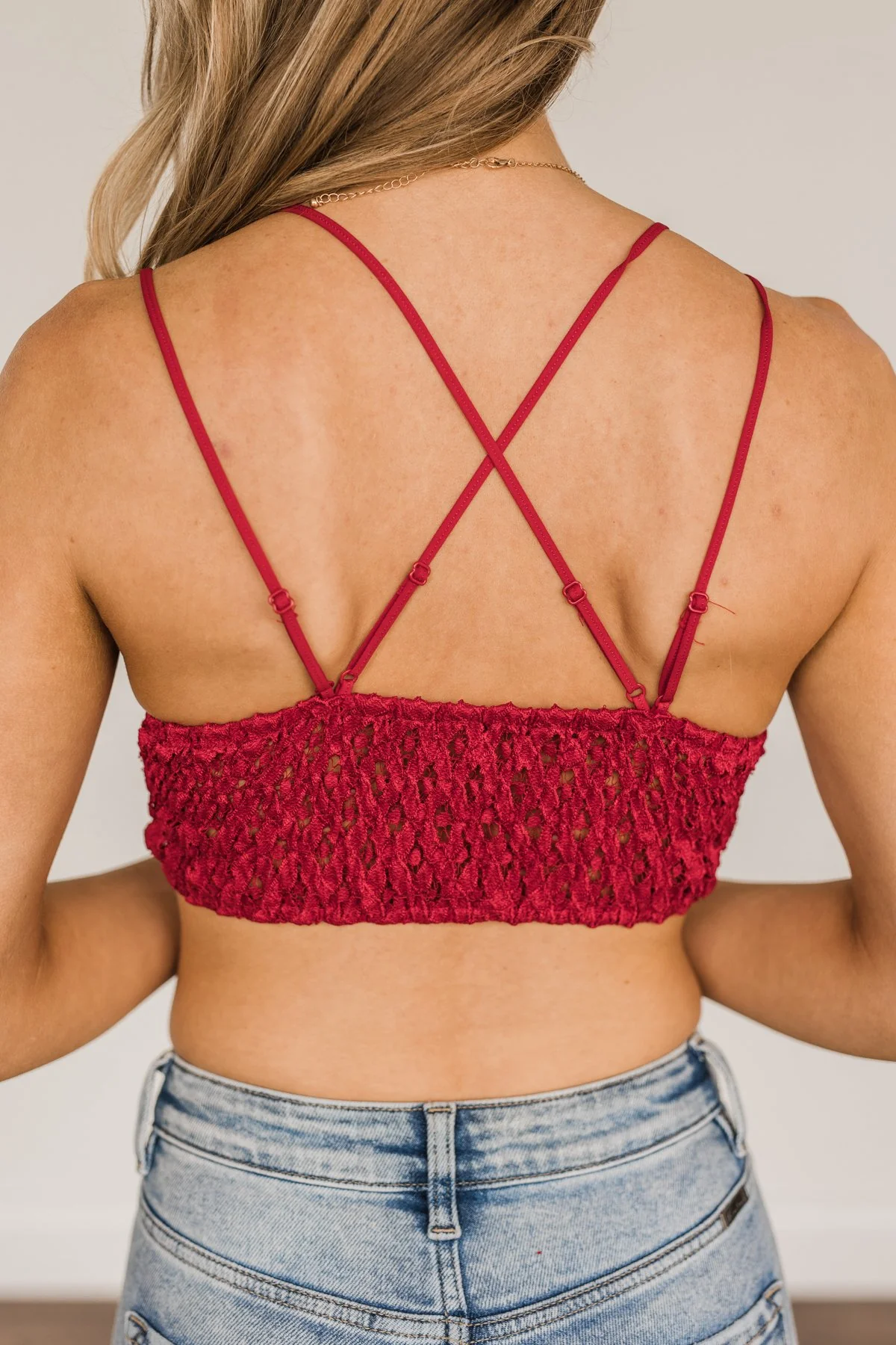 Beautiful Lace Bralette- Red - Image 4
