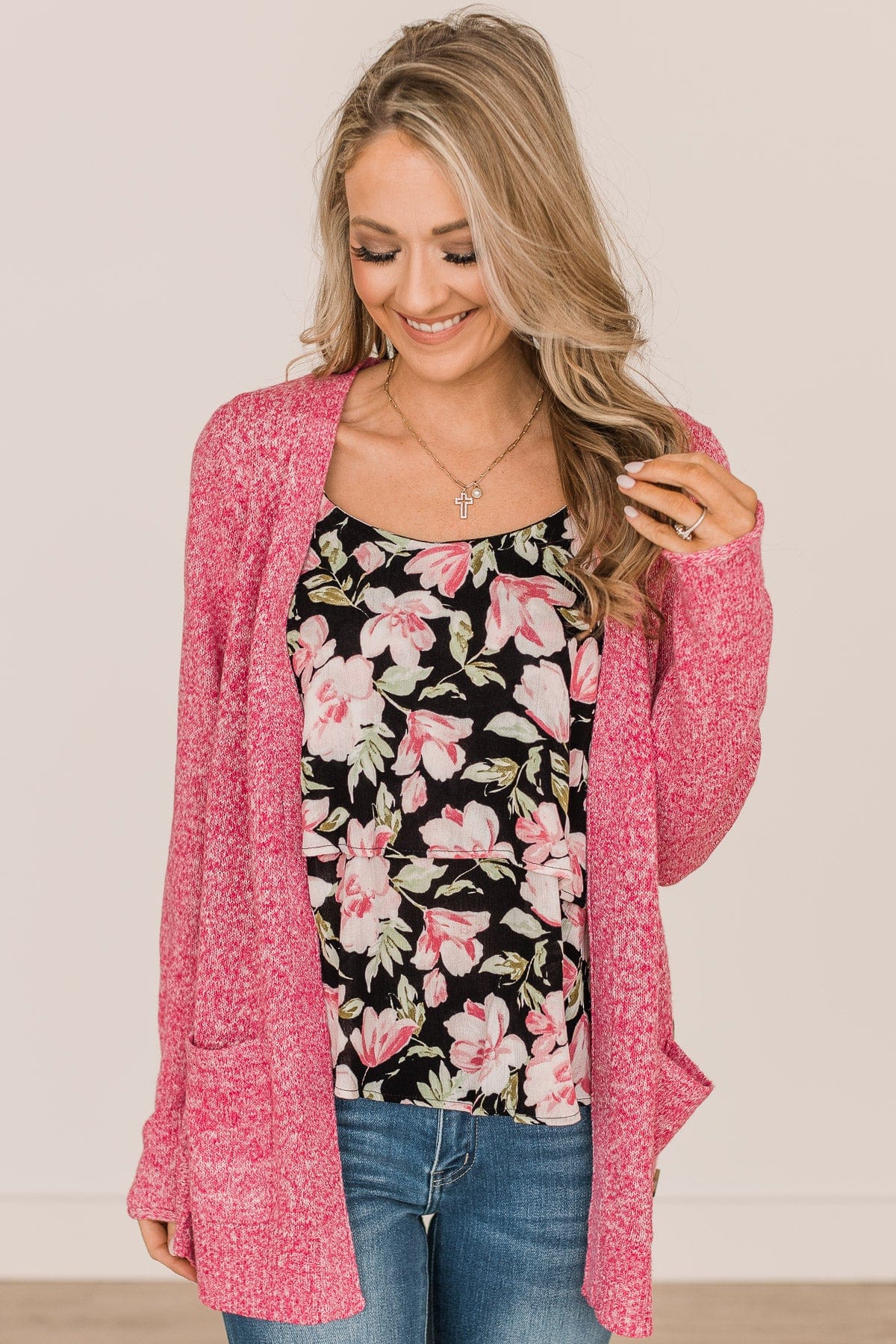 Beautiful Moments Knit Cardigan- Pink