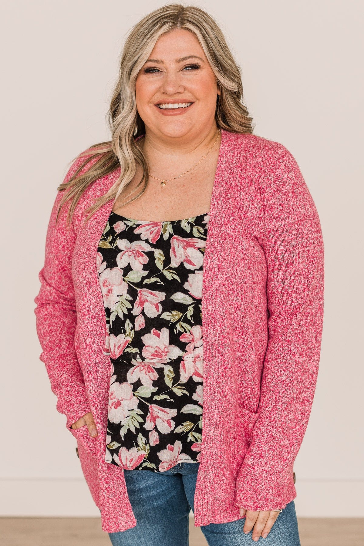 Beautiful Moments Knit Cardigan- Pink - Image 2