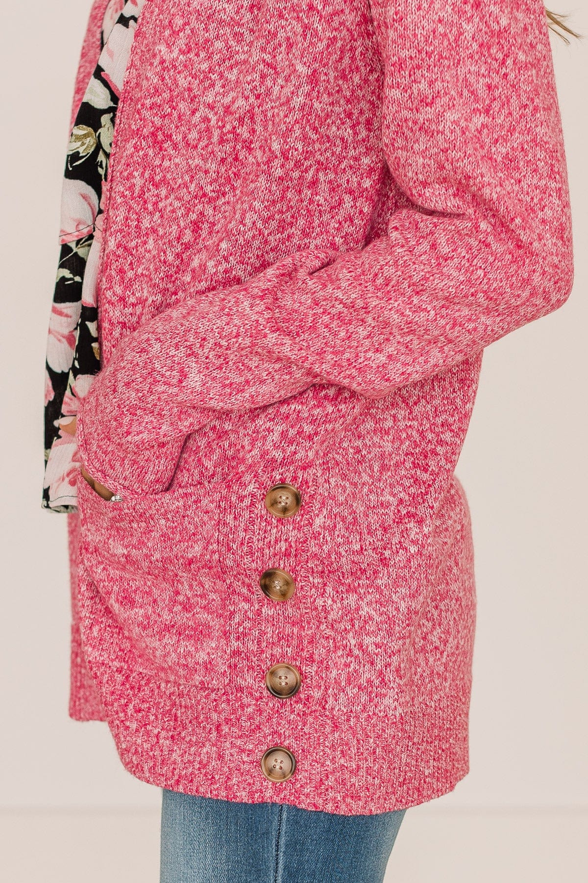 Beautiful Moments Knit Cardigan- Pink - Image 3