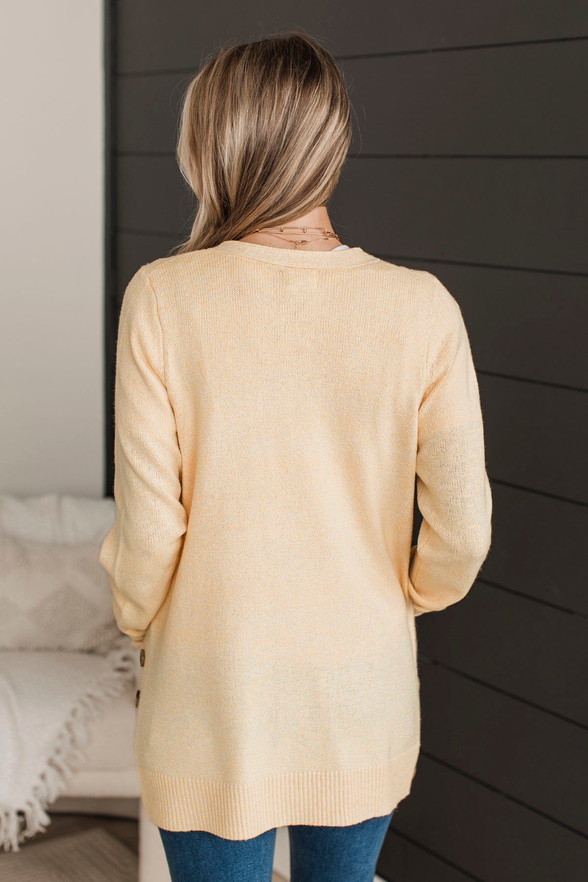 Beautiful Moments Knit Cardigan- Yellow - Image 7
