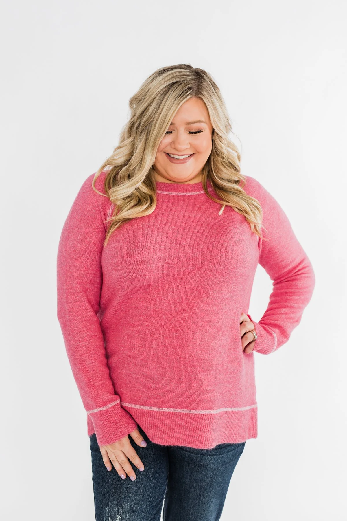 Beautiful Mornings Knitted Sweater- Bubblegum Pink - Image 8