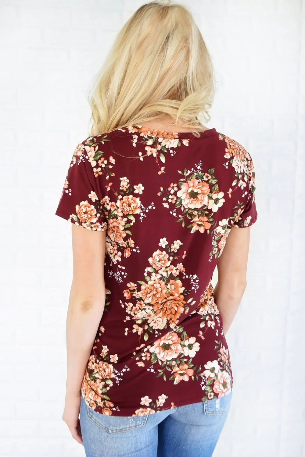 Beautifully Blooming Top ~ Burgundy - Image 6