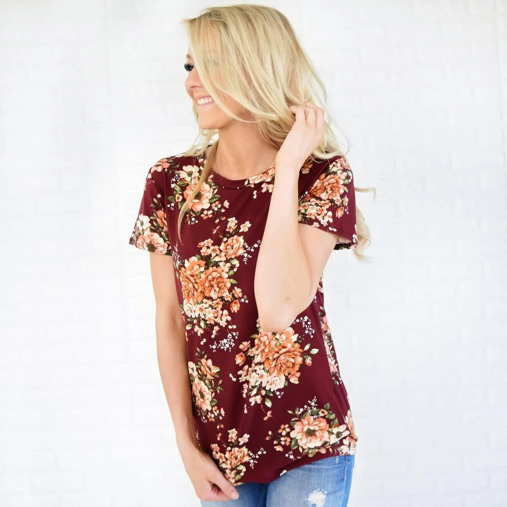 Beautifully Blooming Top ~ Burgundy - Image 7