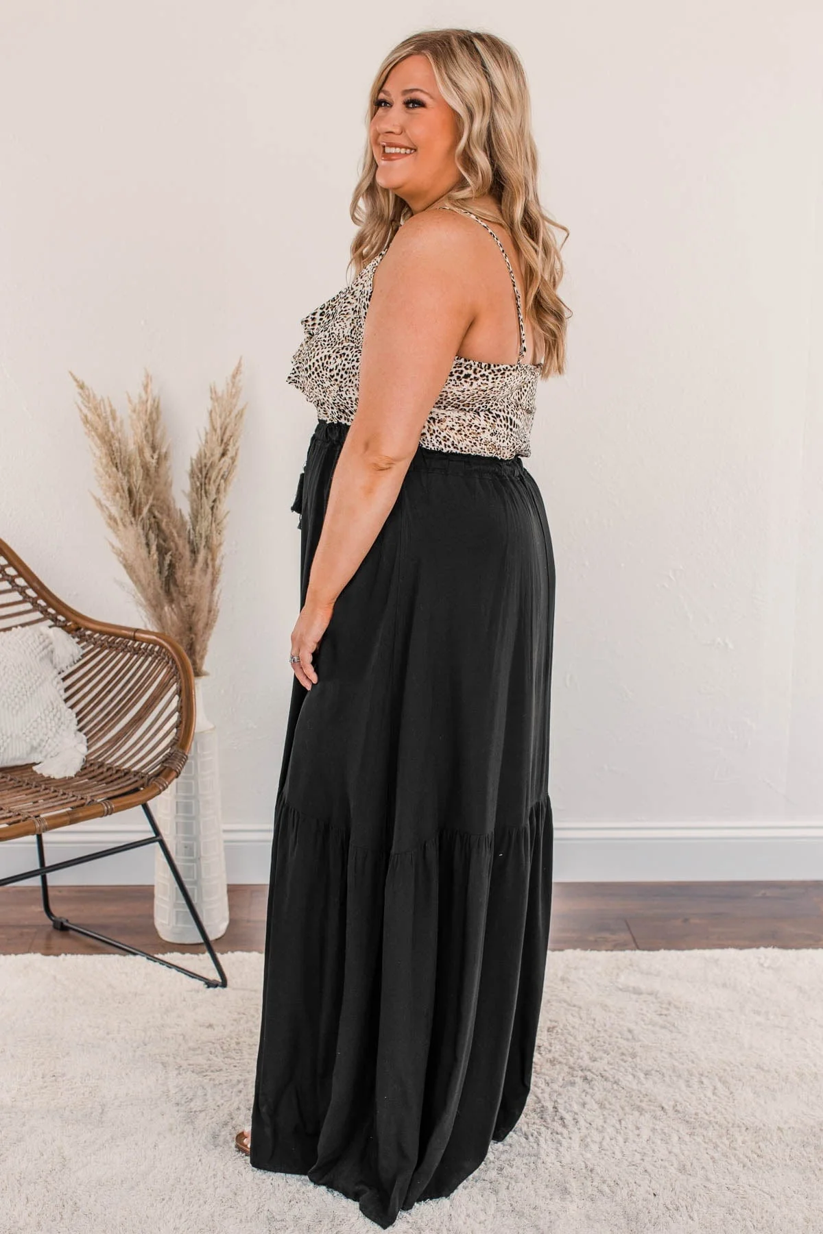 Beauty All Around Maxi Dress- Black & Leopard - Image 11