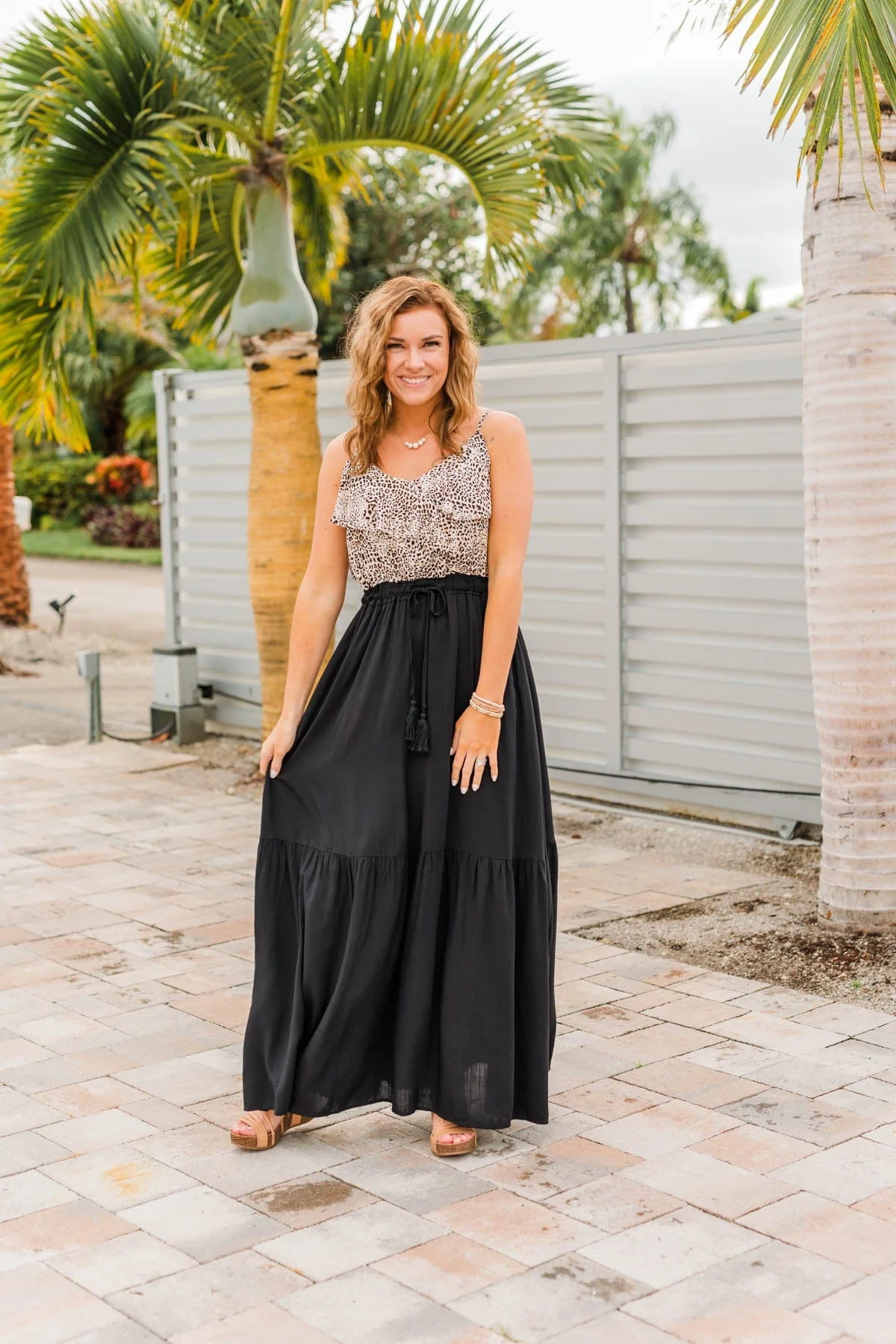 Beauty All Around Maxi Dress- Black & Leopard - Image 5