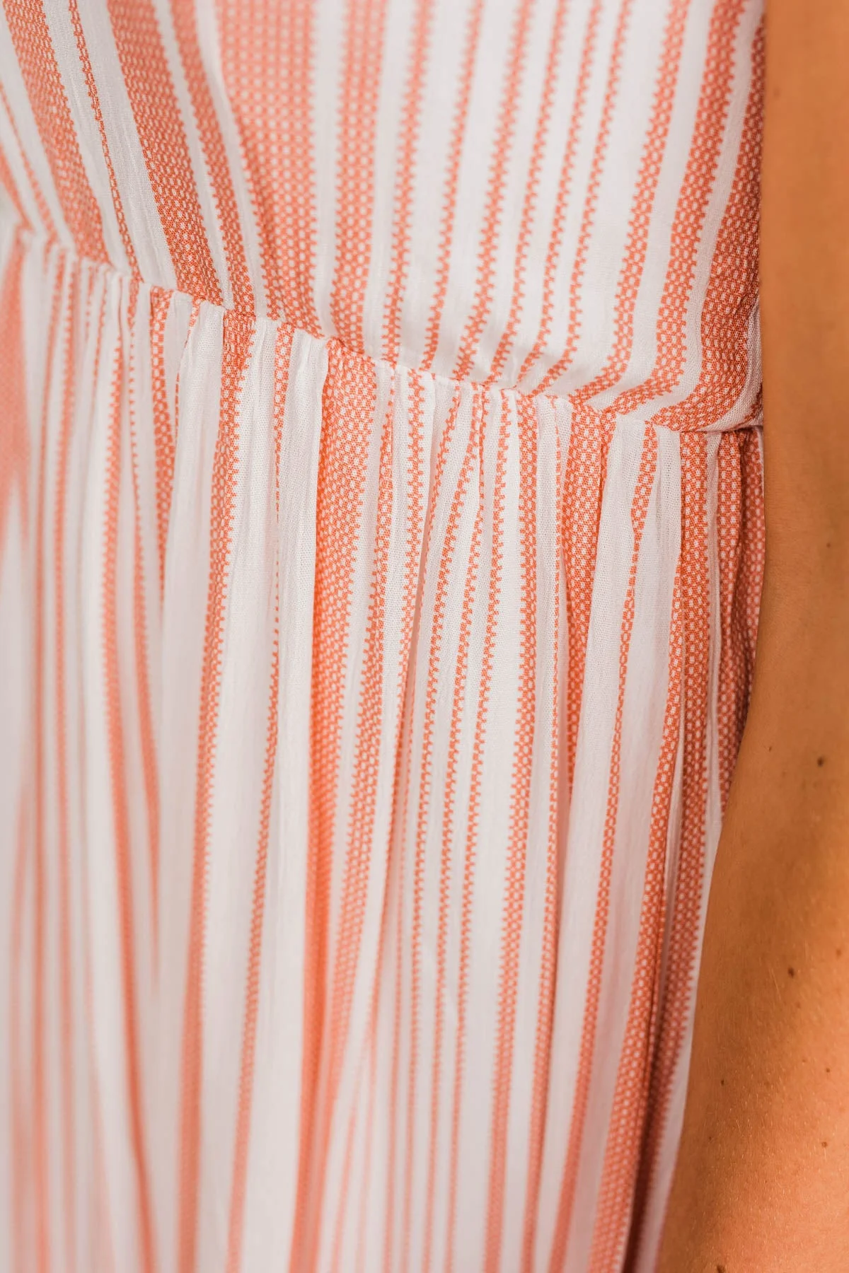 Beachy Feels Maxi Dress- Coral & Ivory - Image 15