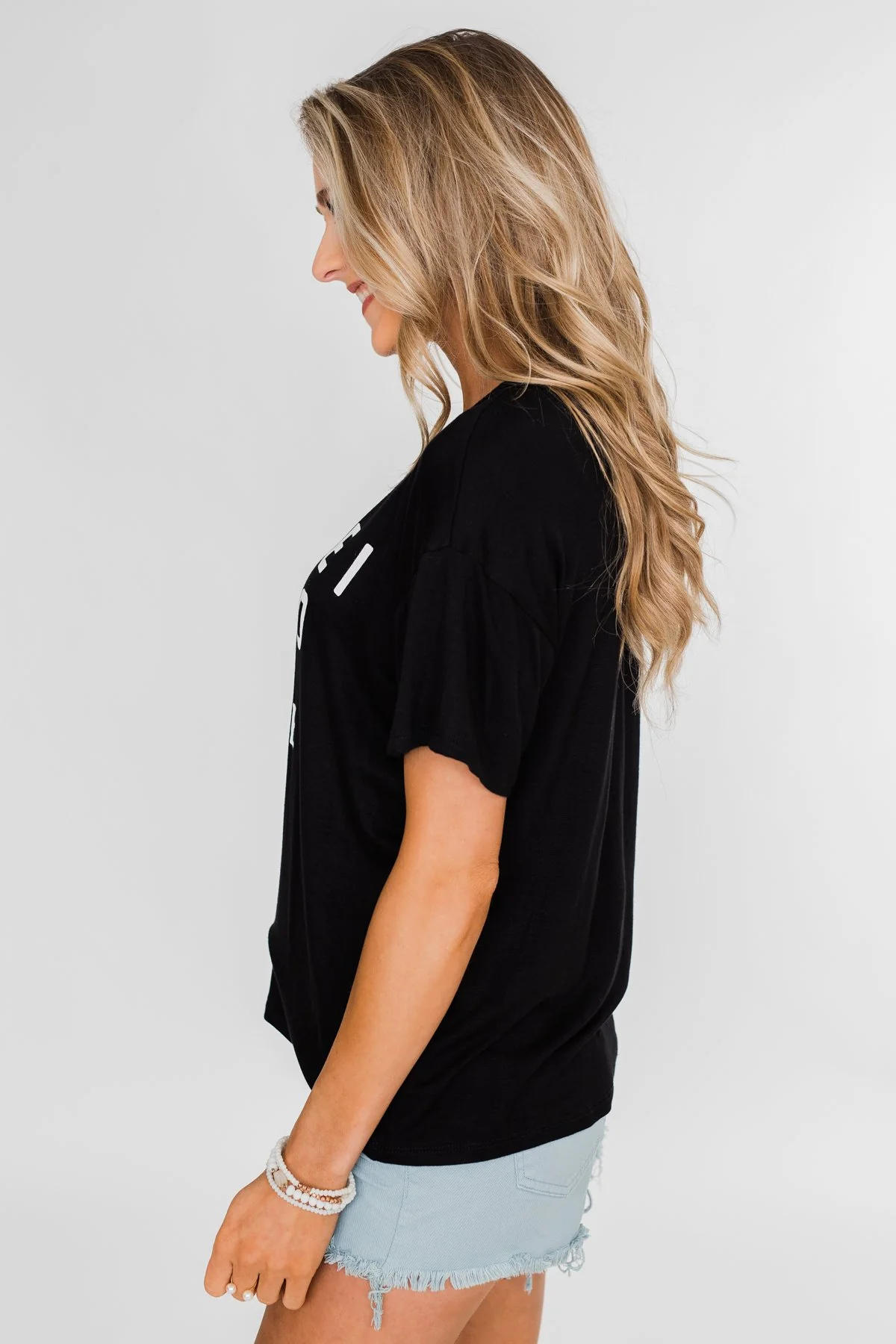 "Because I Said So" Graphic Short Sleeve Top- Black - Image 7
