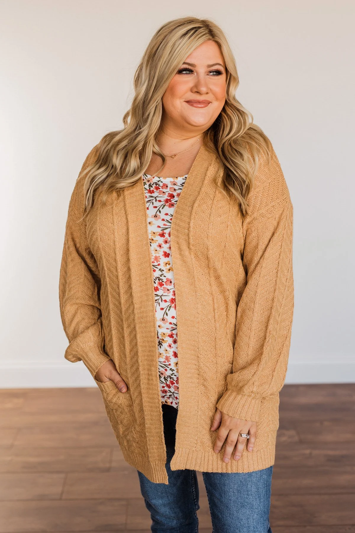 Because You're Mine Knit Cardigan- Camel - Image 6
