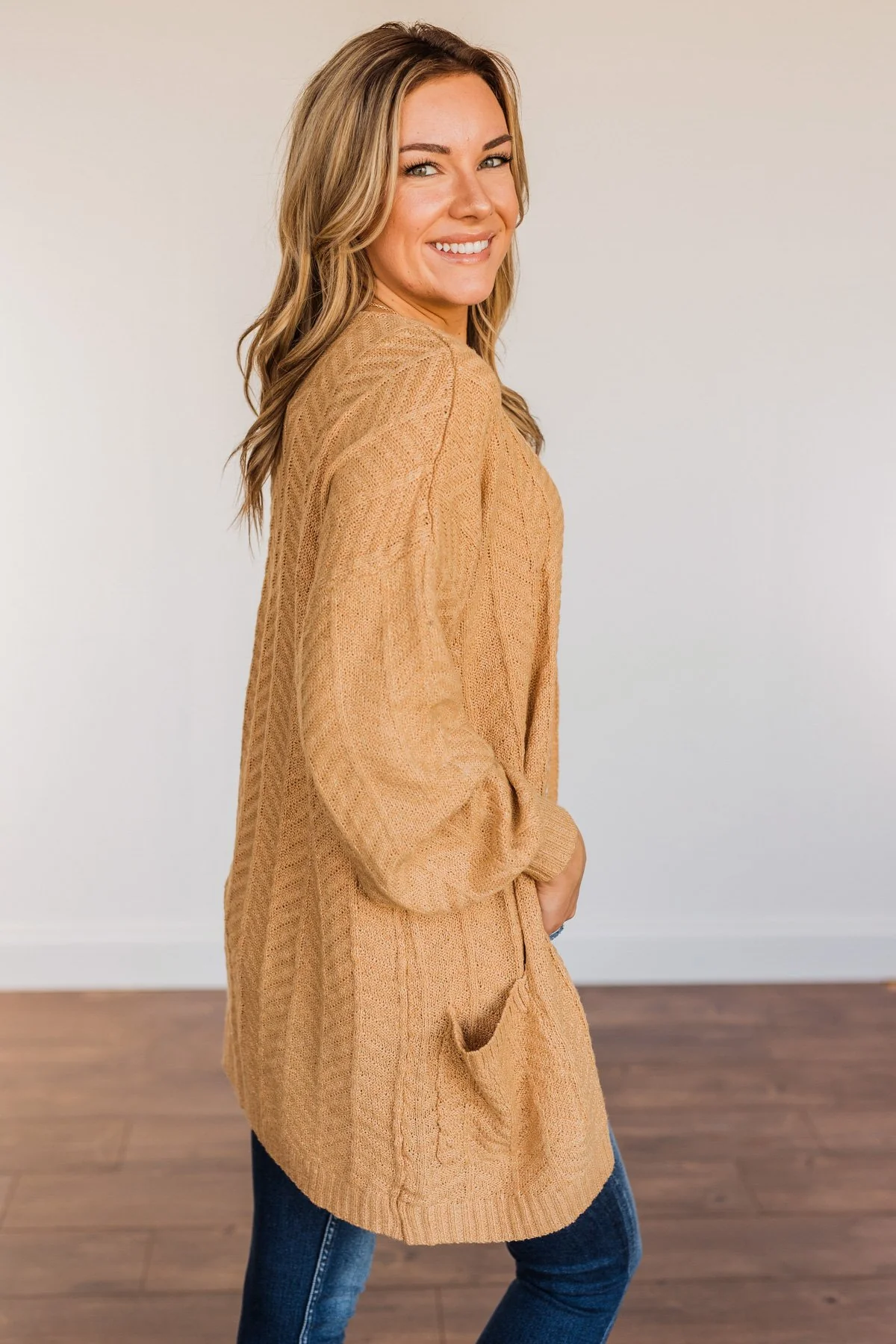 Because You're Mine Knit Cardigan- Camel - Image 9