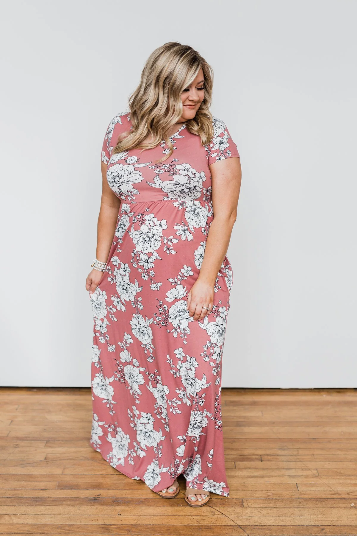 Begin With You Floral Maxi Dress- Mauve - Image 6