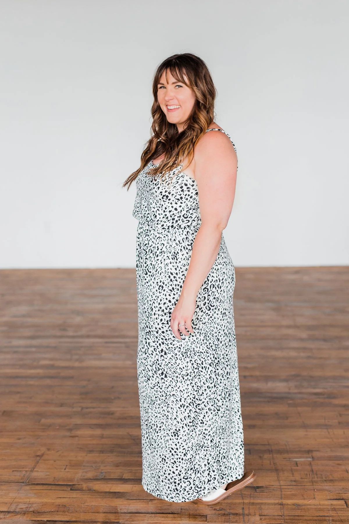 Begin Your Journey Leopard Maxi Dress- Off White - Image 13