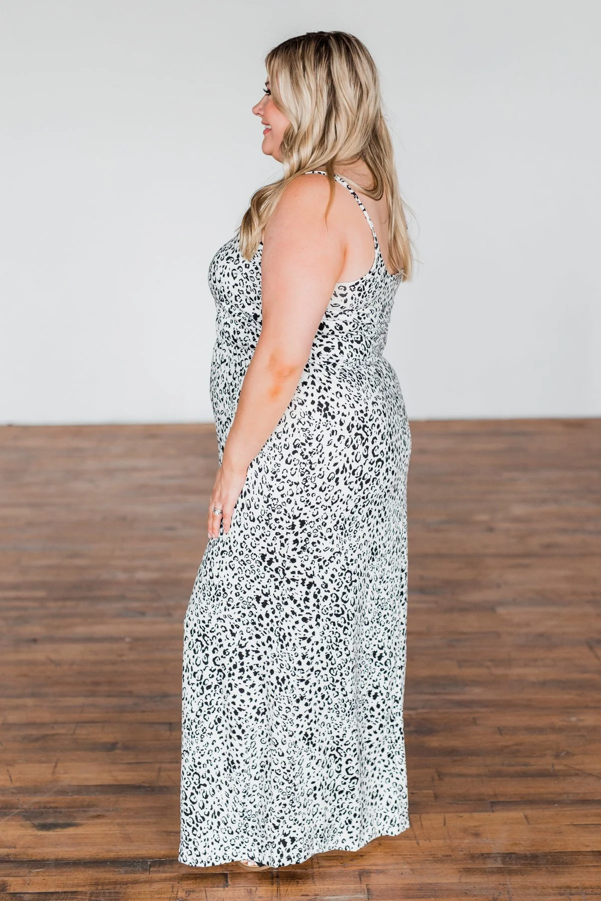 Begin Your Journey Leopard Maxi Dress- Off White - Image 15