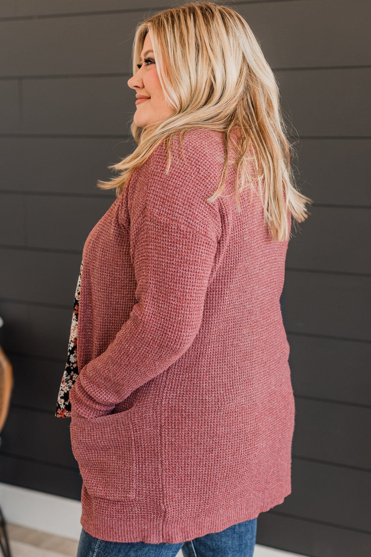 Believe In Dreams Knit Cardigan- Marsala - Image 5