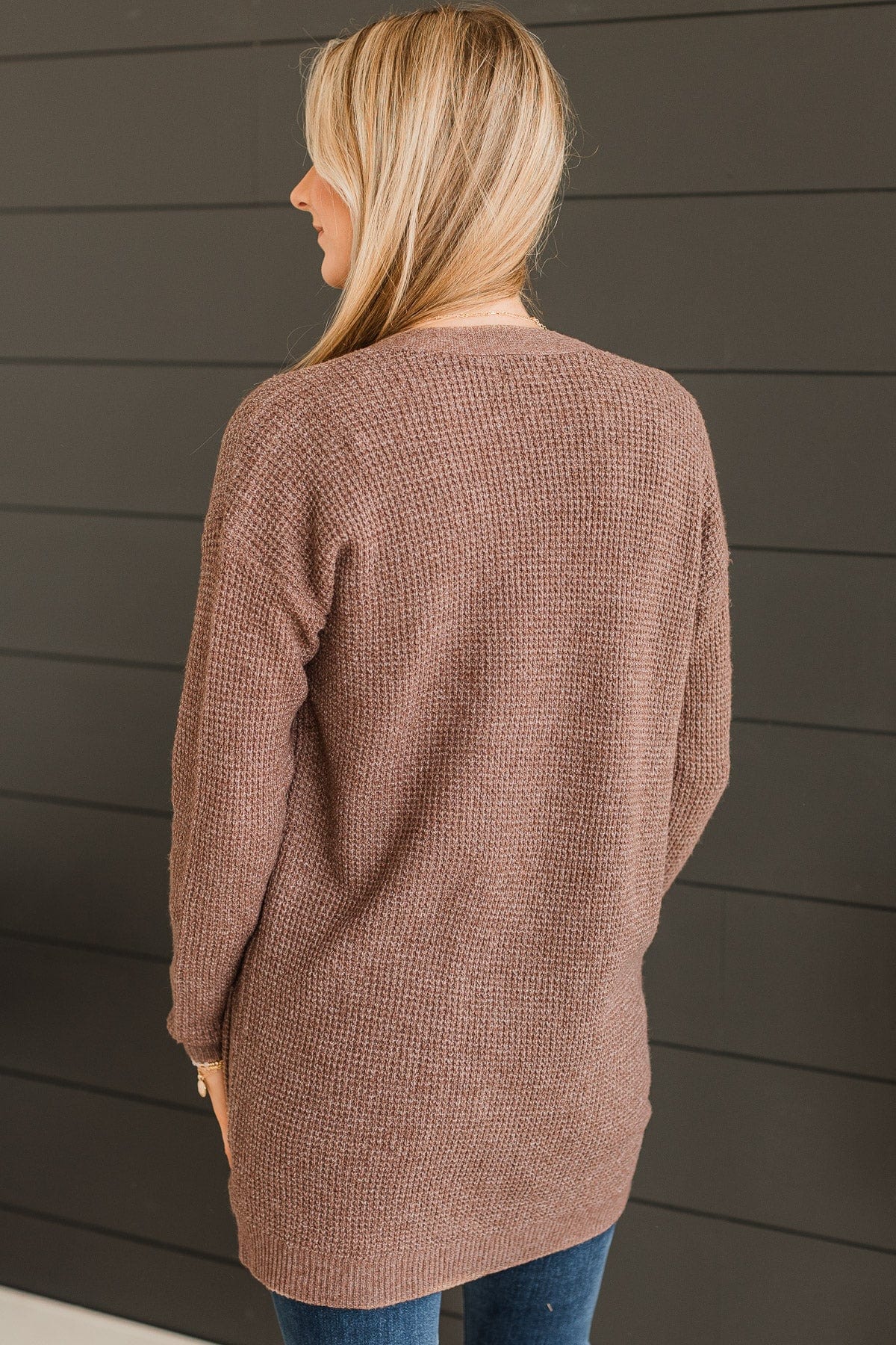 Believe In Dreams Knit Cardigan- Mocha - Image 9