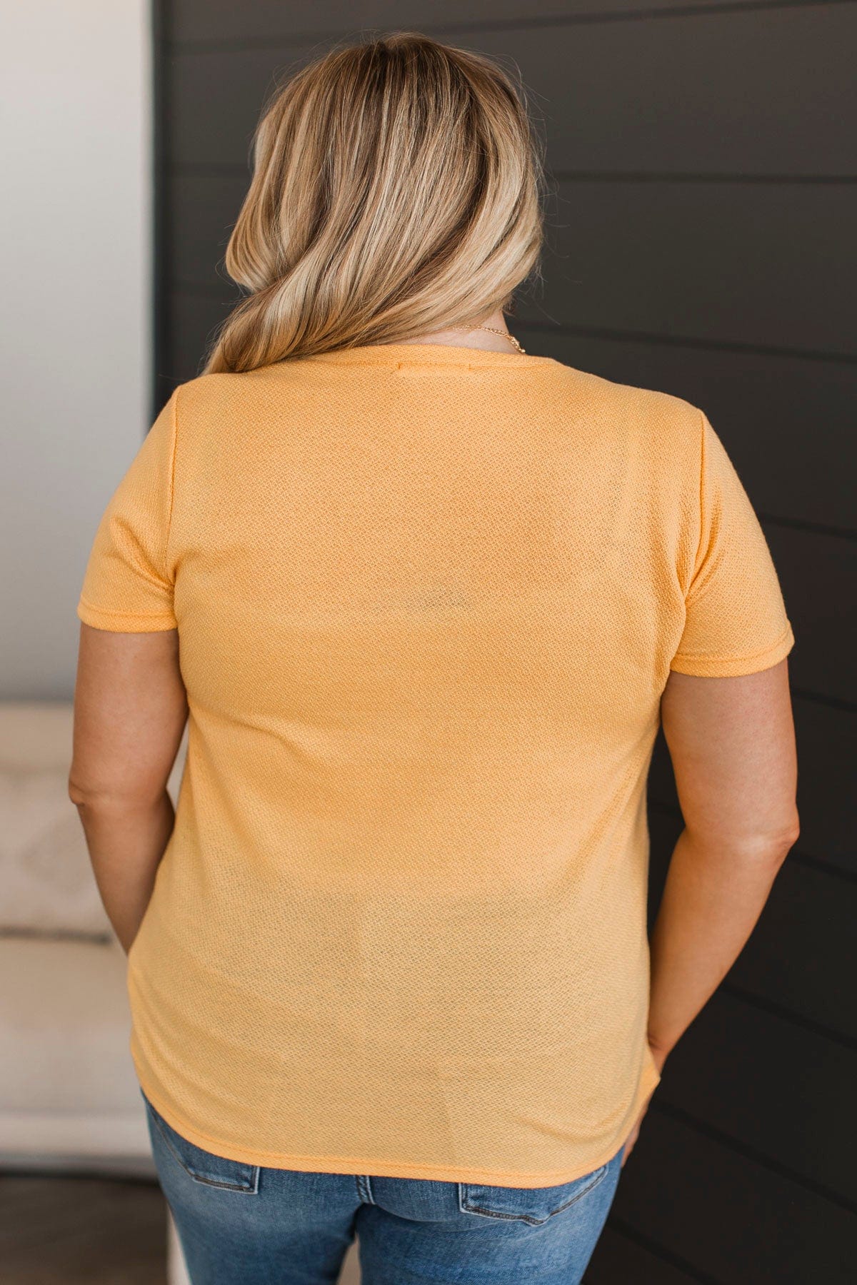 Belong To Me Short Sleeve Top- Golden Yellow - Image 7