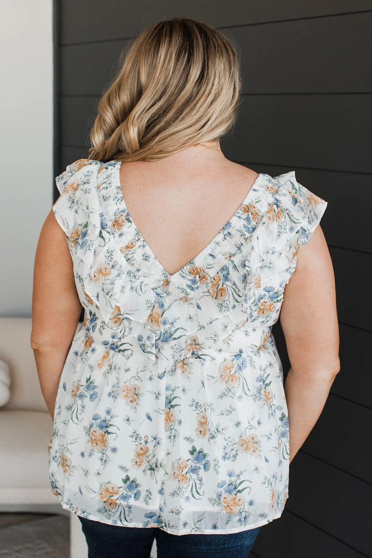 Beloved Moments Floral Blouse- Ivory - Image 6
