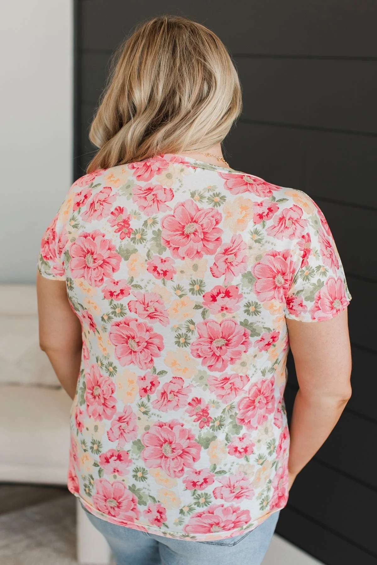 Best Memories Floral Top- Ivory & Pink - Image 8