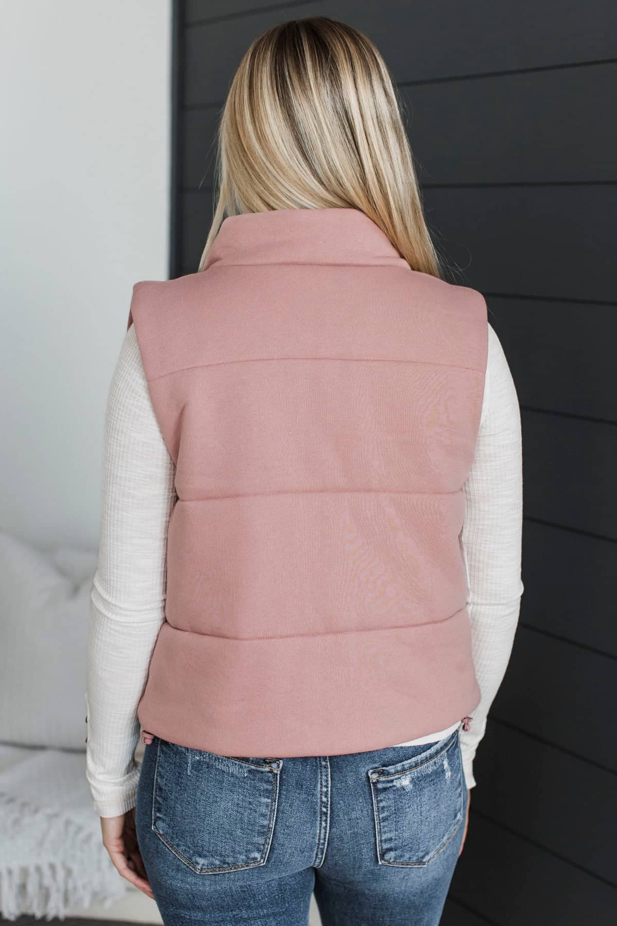 Better Perspective Puffer Vest- Dusty Pink - Image 7