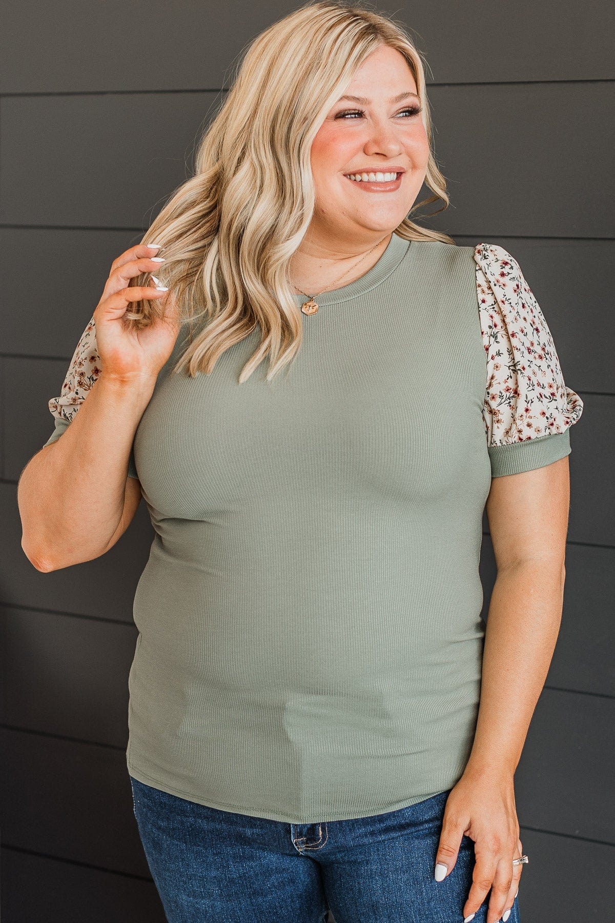 Better Than That Knit Top- Sage - Image 3