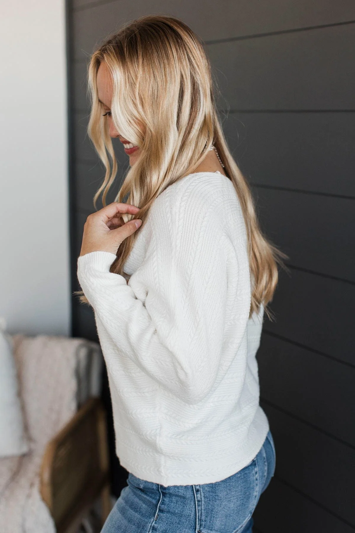 Better To Know Knit Sweater- Off-White - Image 6