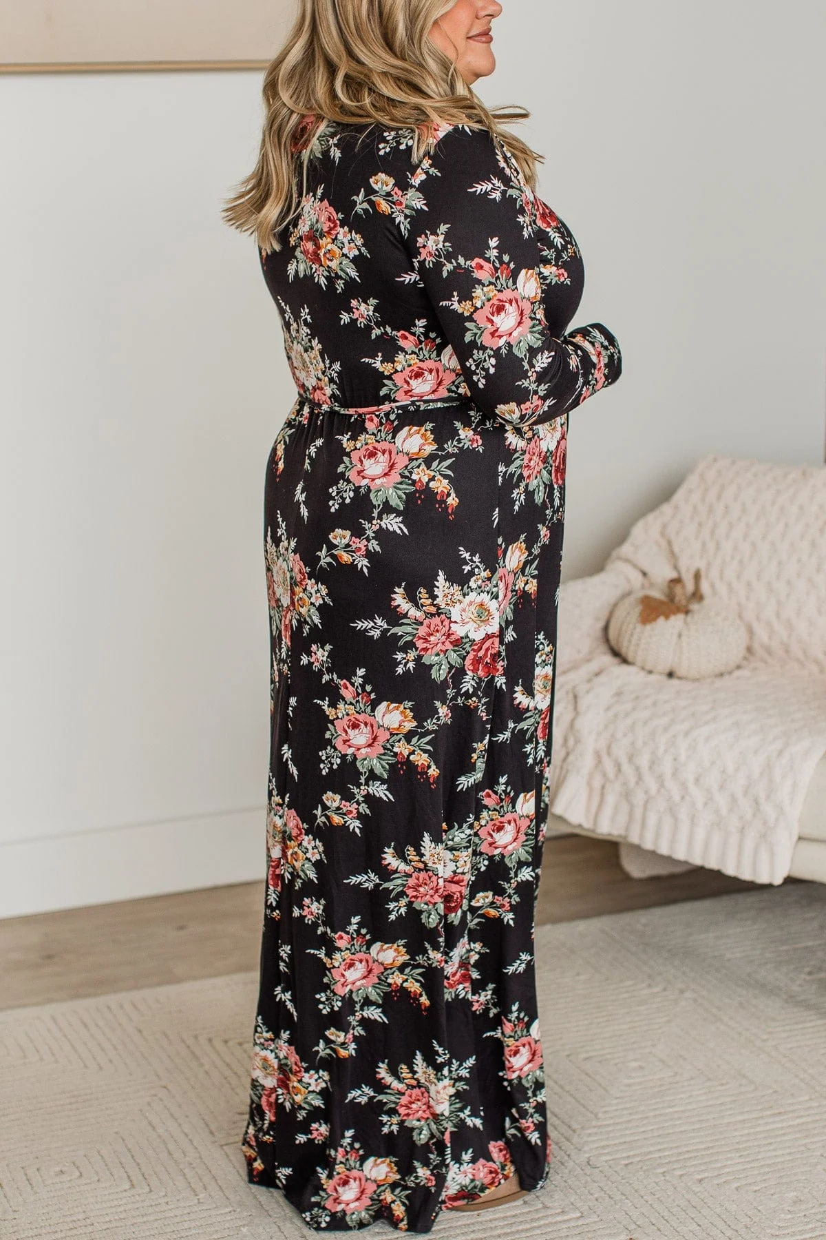 Big Crush Floral Maxi Dress- Black - Image 6