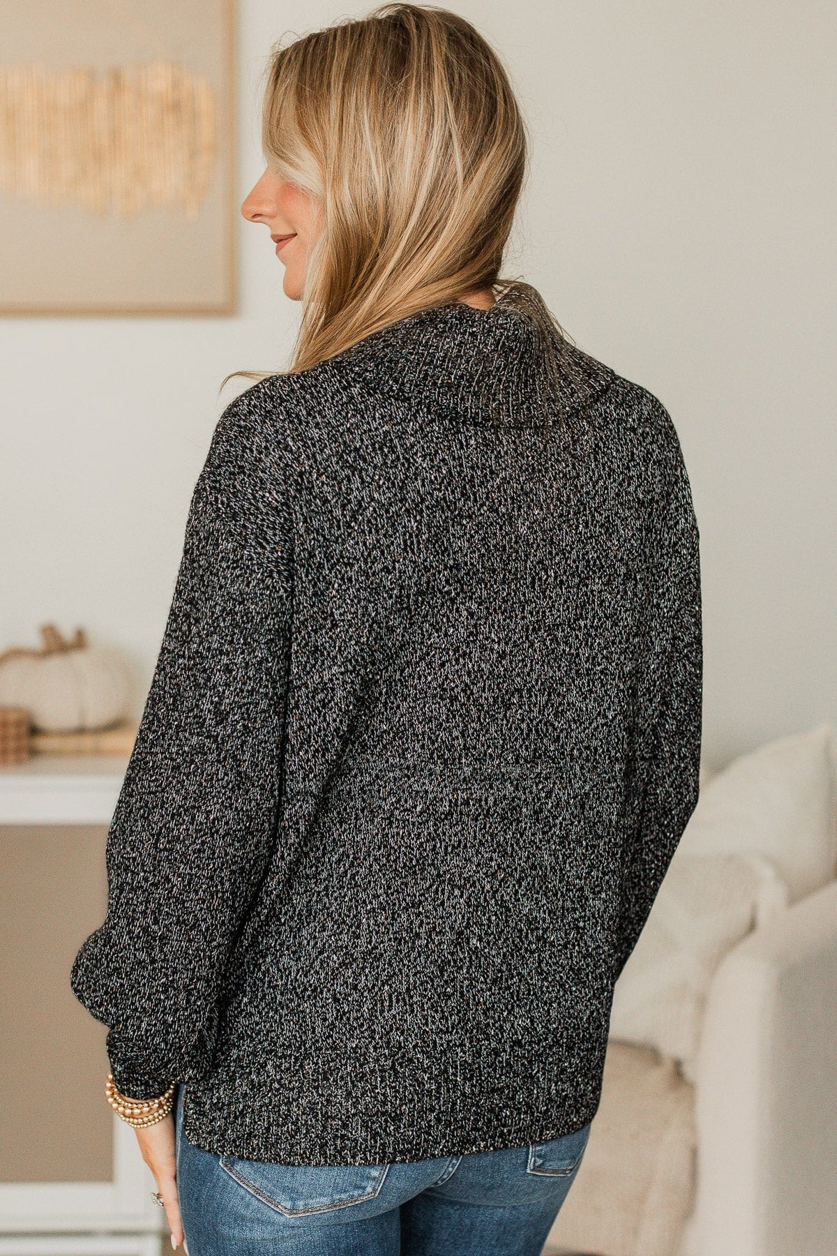 Biggest Wish Turtle Neck Sweater- Black - Image 7