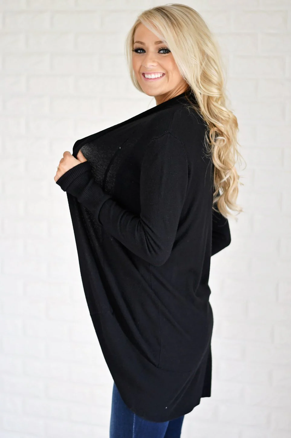 Black Drape Cardigan - Image 5