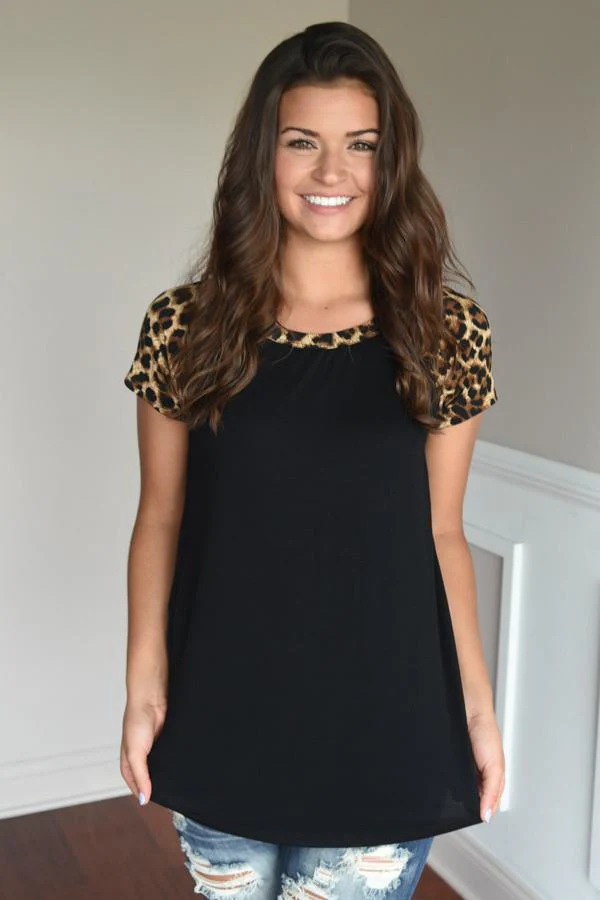 Black Leopard Top - Image 2
