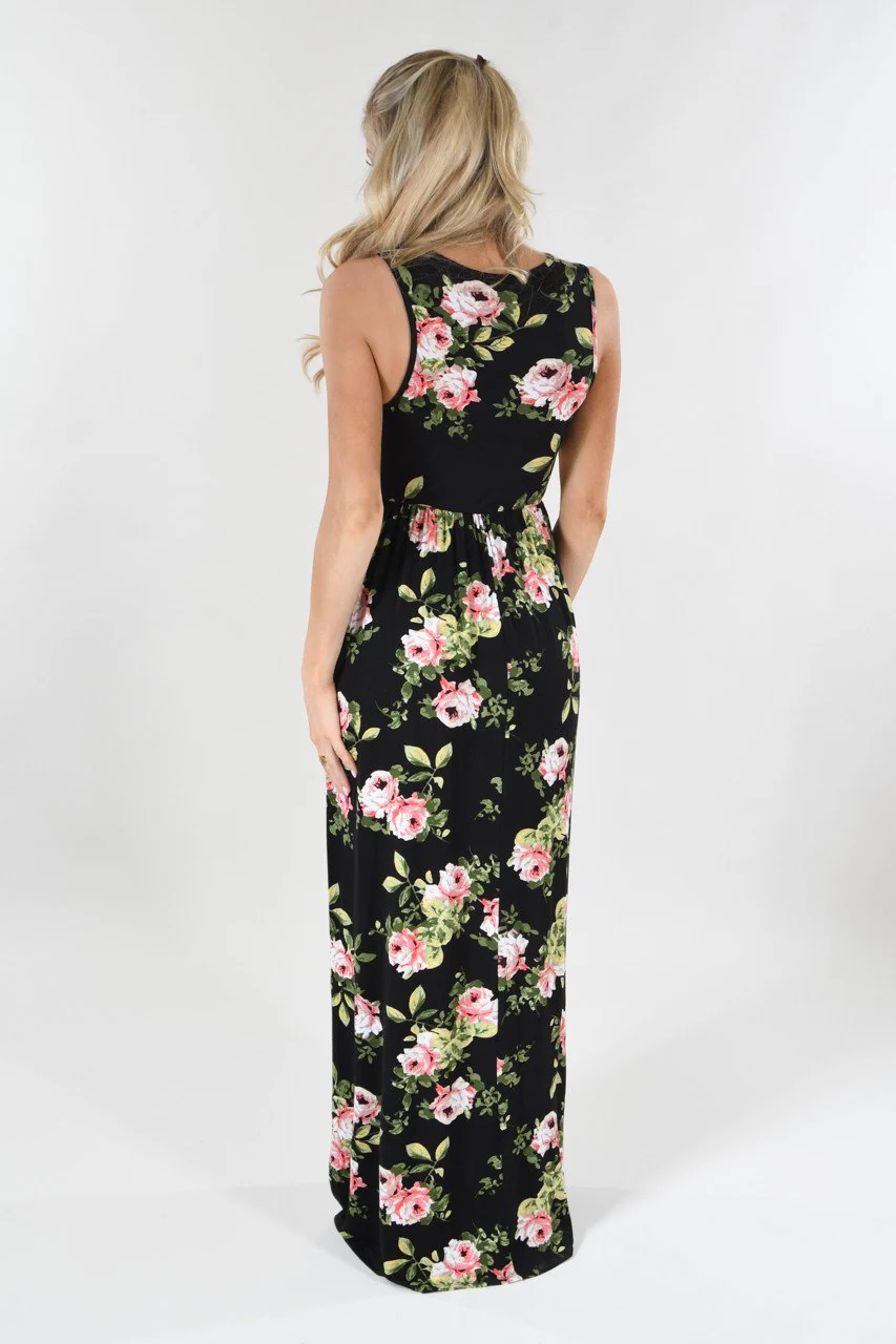 Black Roses Maxi Dress - Image 6