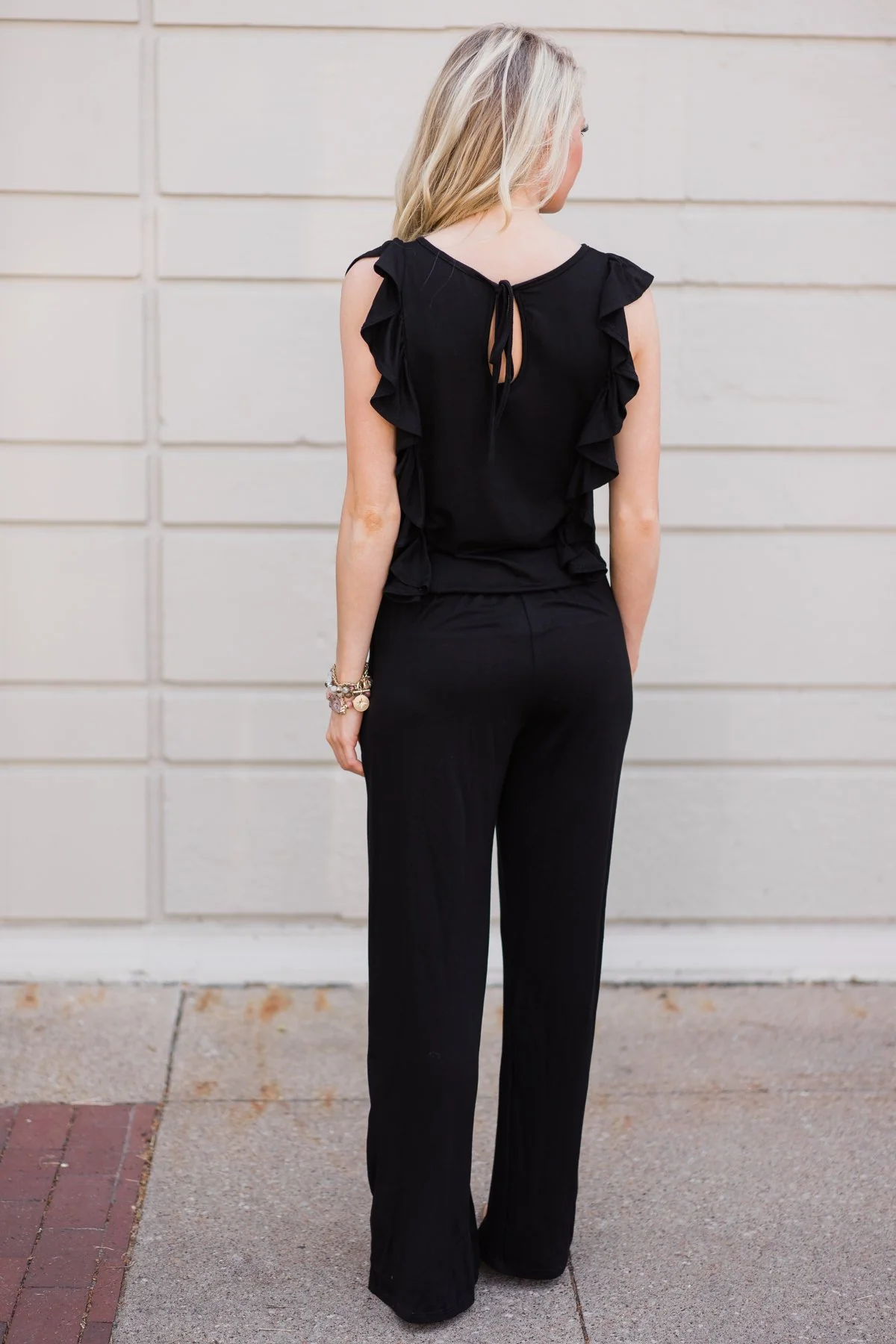 Black Ruffle Jumpsuit - Image 10