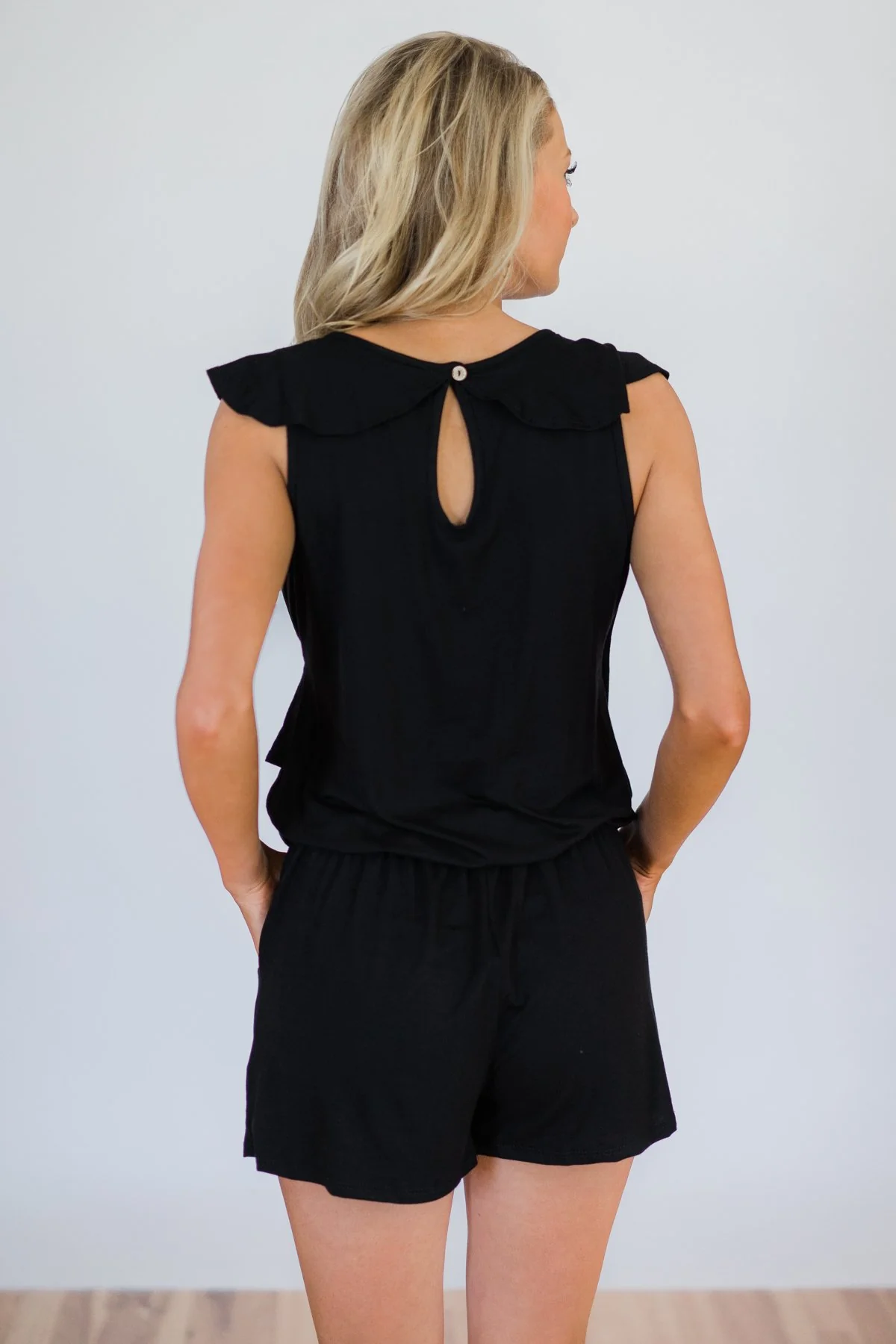 Black Ruffle Romper - Image 10