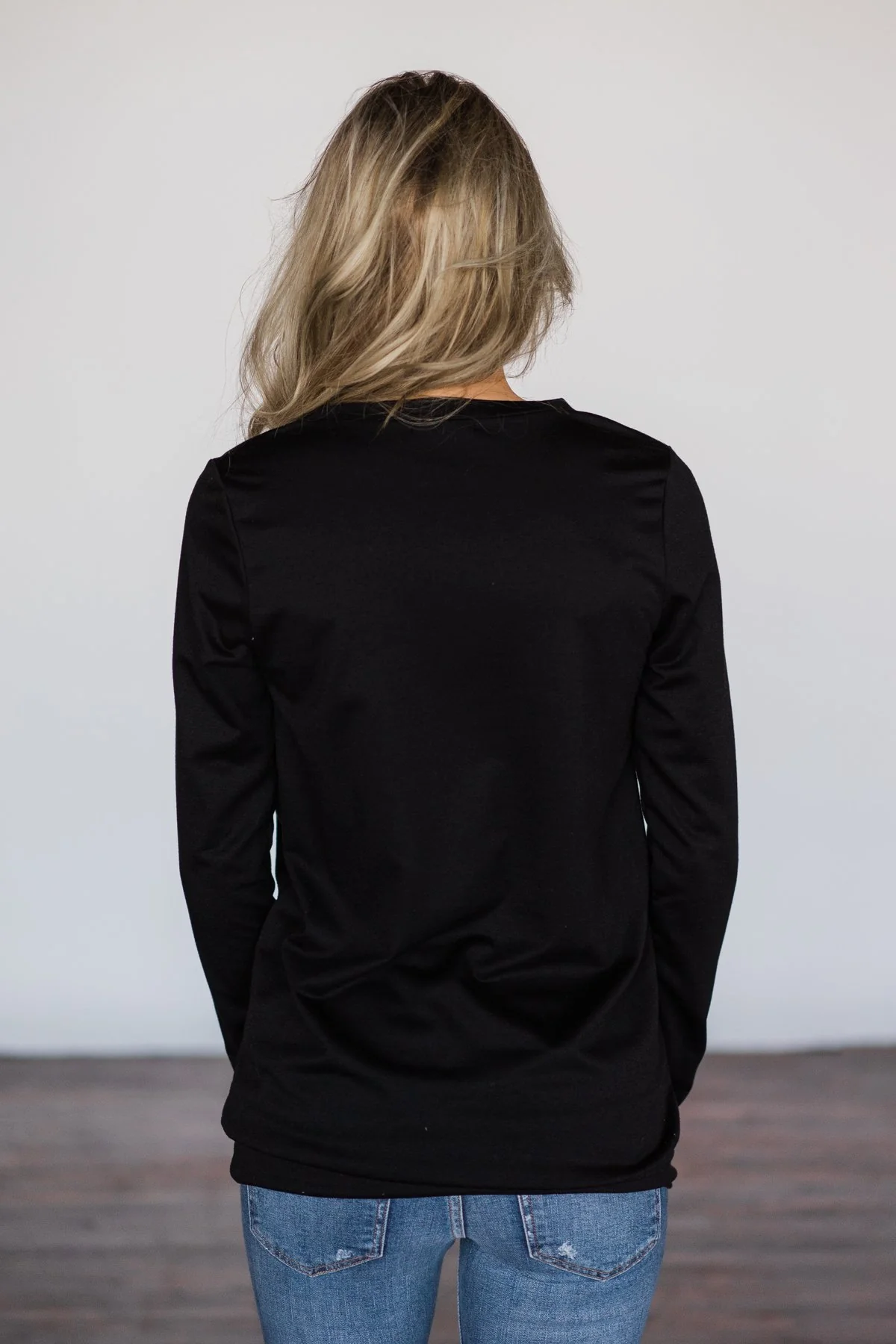 Black Sequin Deer Sweater - Image 4