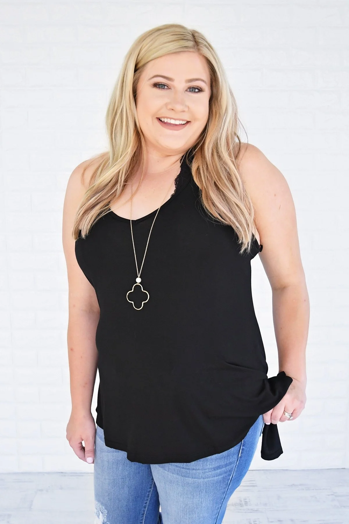 Black Strappy Tank Top