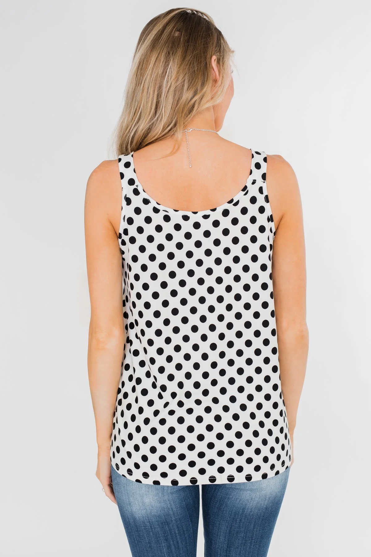 Black & White Polka Dot Tank Top - Image 20