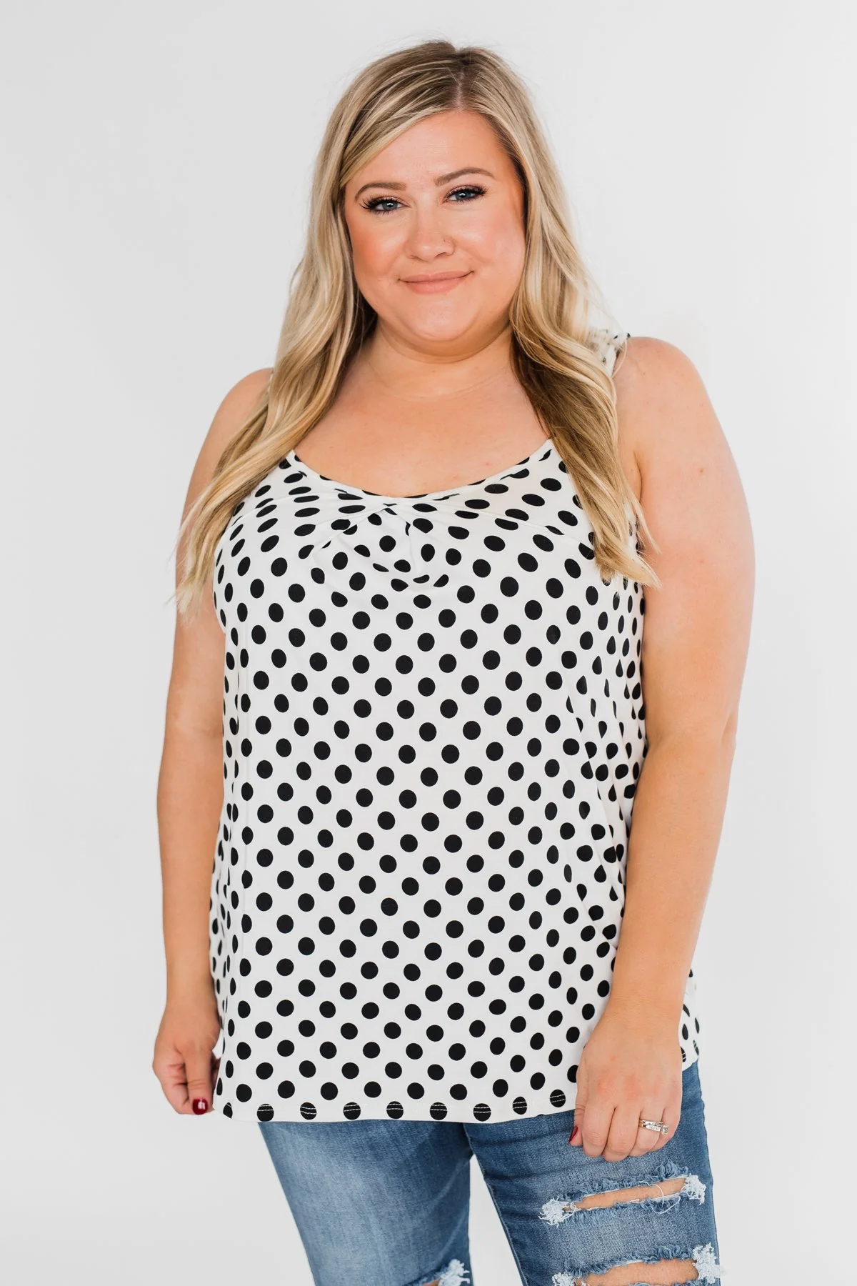 Black & White Polka Dot Tank Top - Image 5