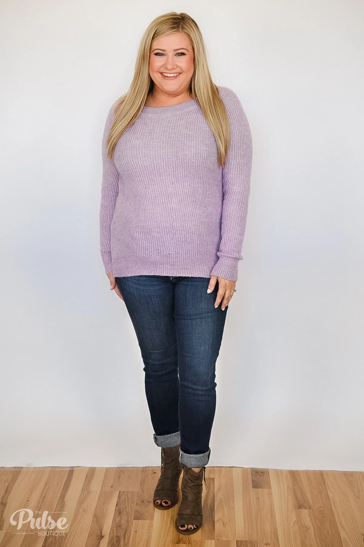 Blissful In Lilac Knitted Sweater - Image 4