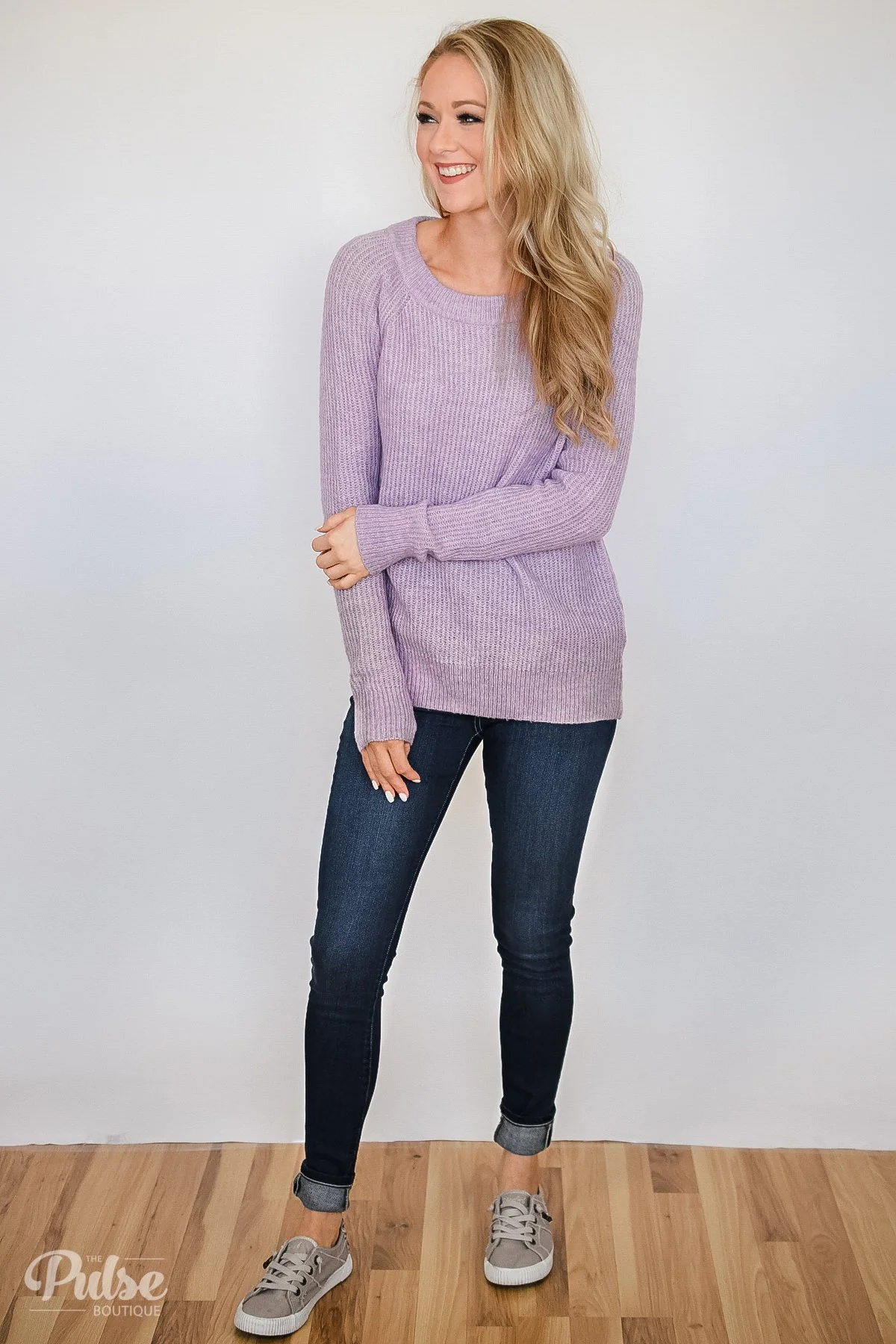 Blissful In Lilac Knitted Sweater - Image 5