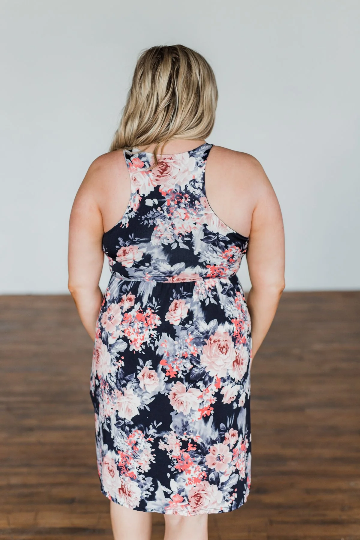 Bloom In The Night Floral Sleeveless Dress- Deep Navy - Image 12
