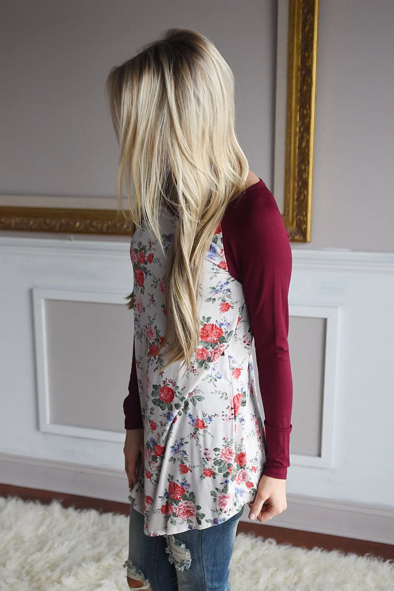 Blooming Love Top ~ Burgundy - Image 5