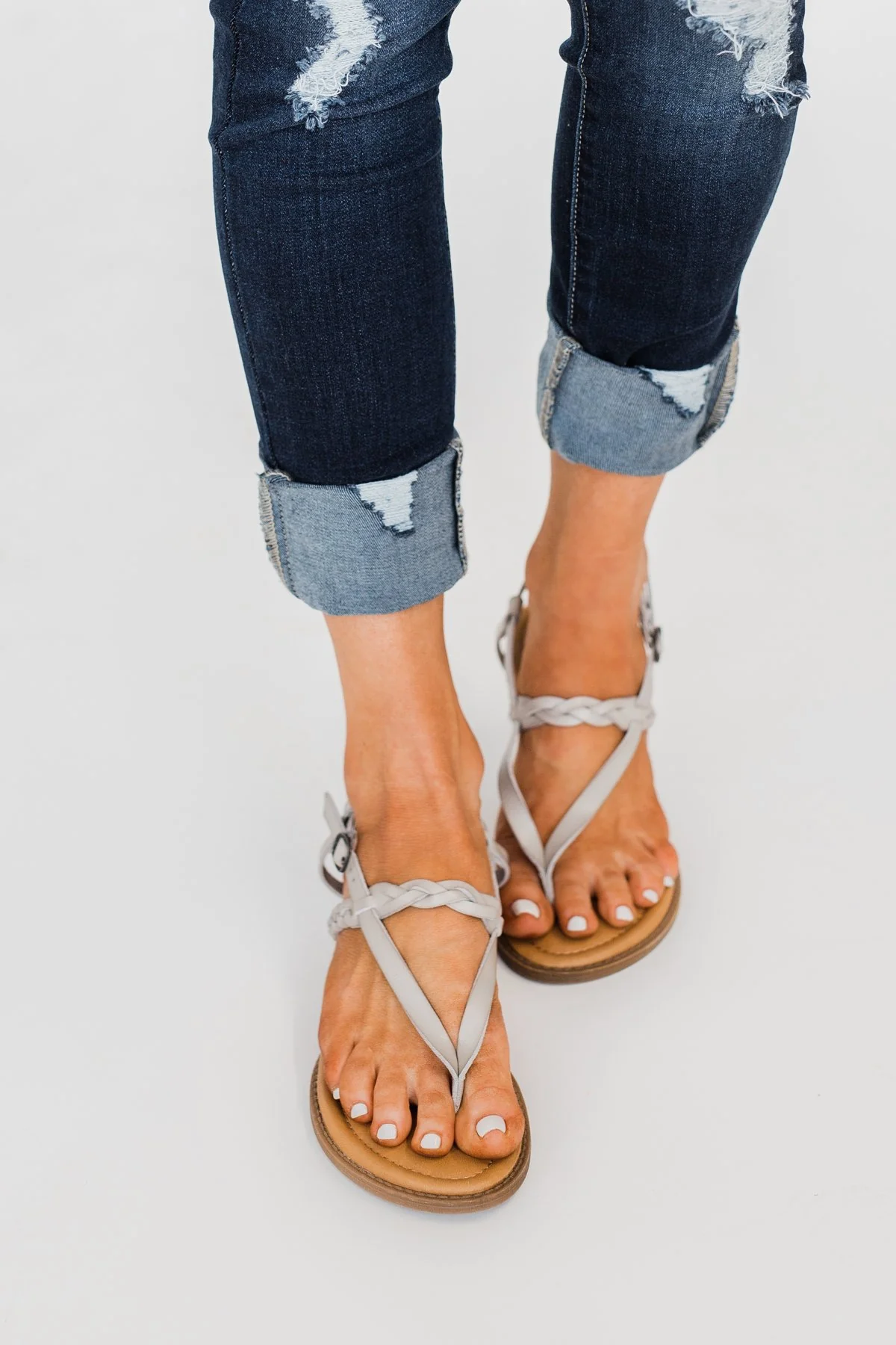 Blowfish Berg-B Sandals- Stone Grey - Image 3