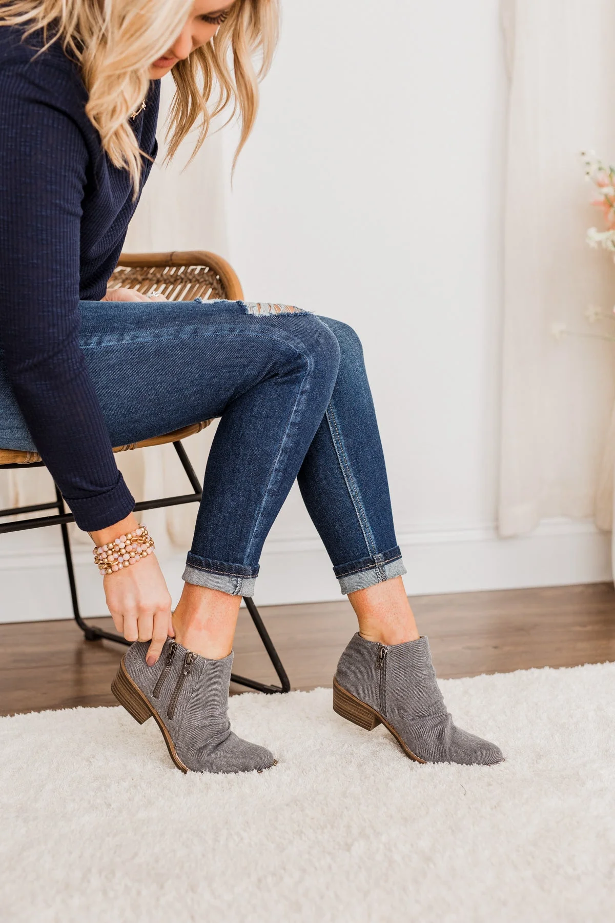 Blowfish Cairoh Booties- Duffle Grey - Image 4