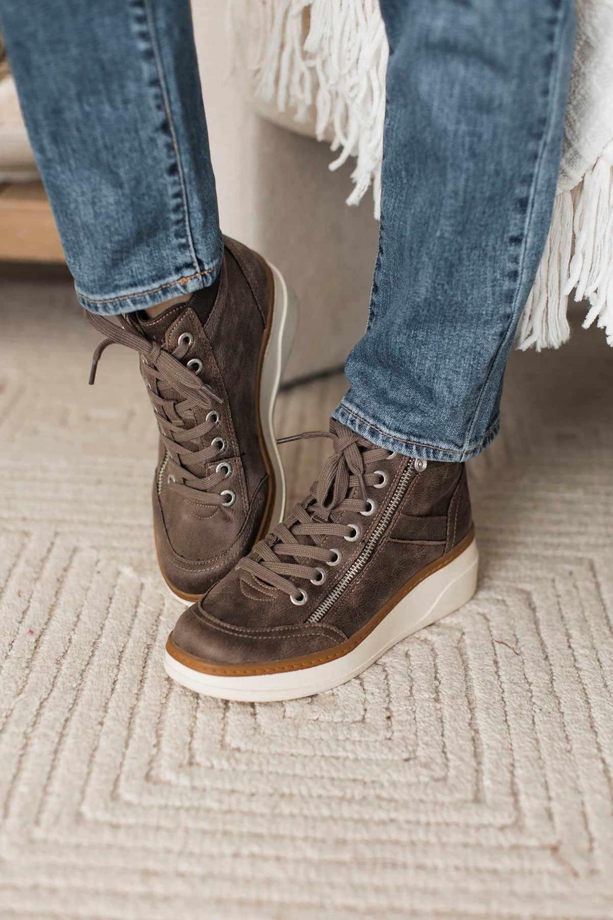 Blowfish Camden Wedge Sneakers- Grey