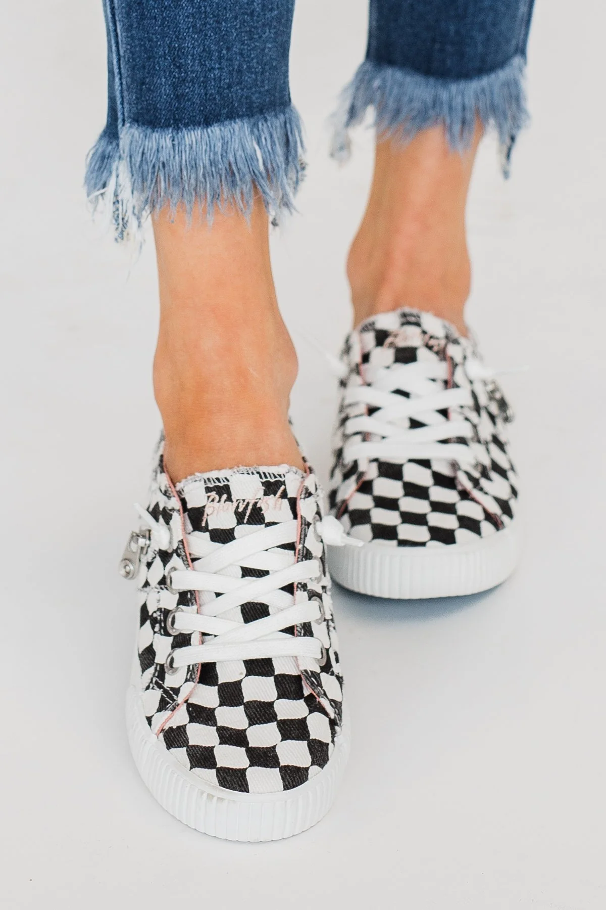 Blowfish Fruit- Off White Munky Check Print - Image 2