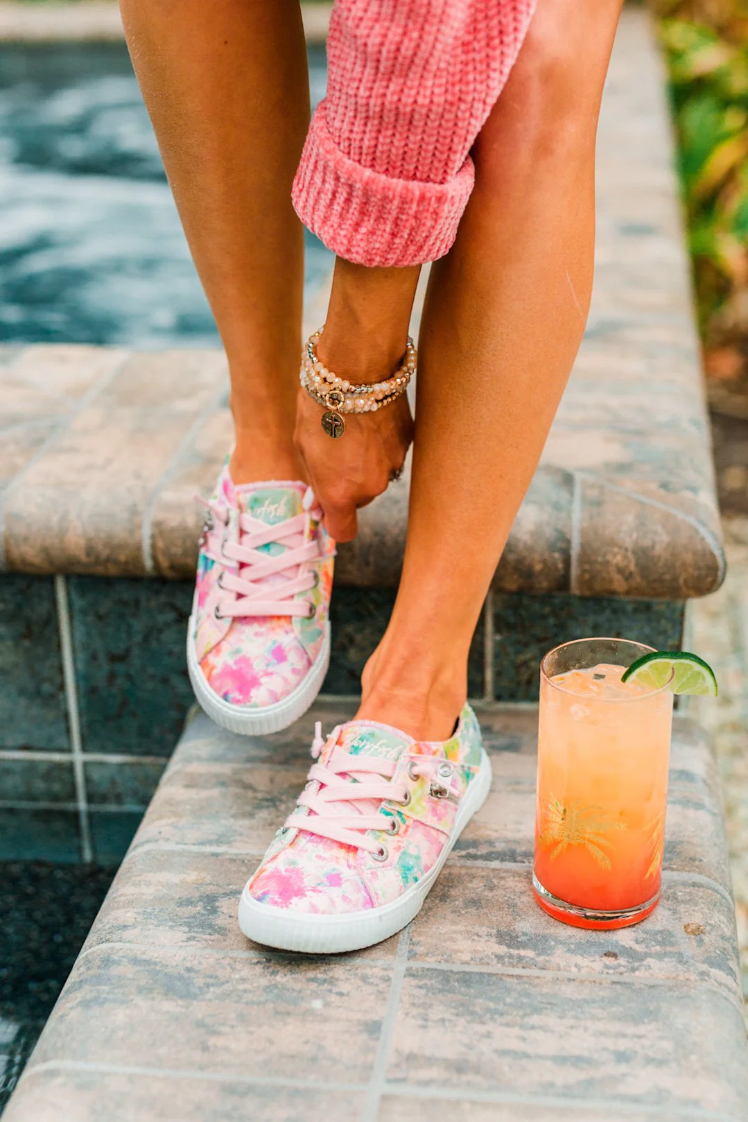Blowfish Fruit Sneakers- Pink Rainwater Canvas - Image 4