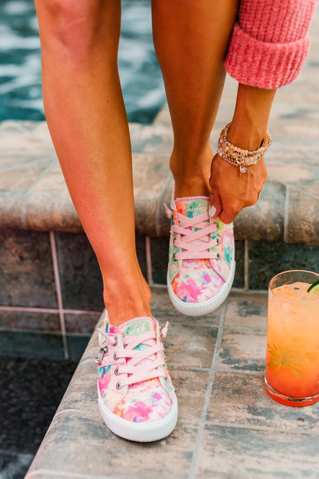 Blowfish Fruit Sneakers- Pink Rainwater Canvas - Image 5