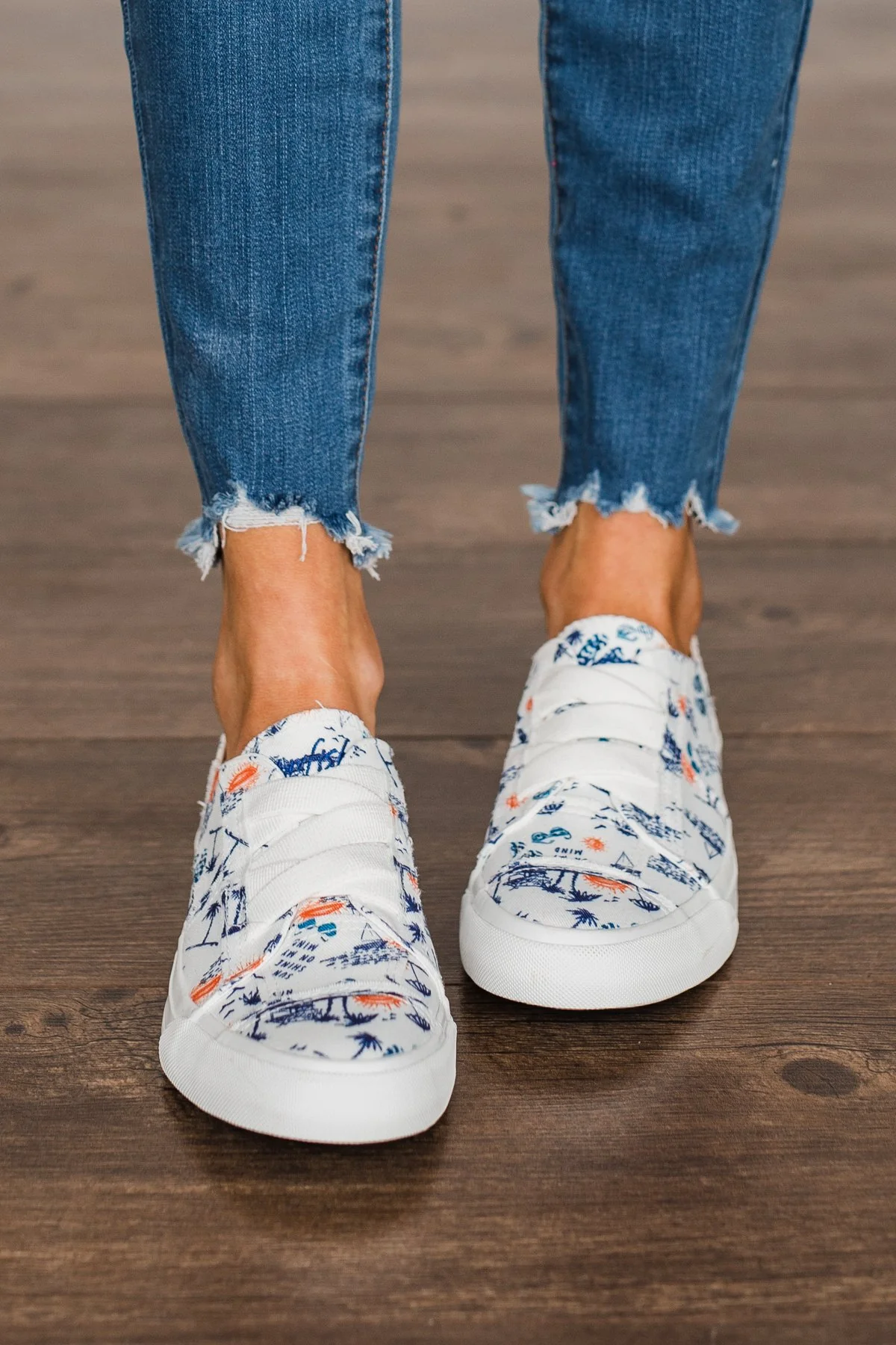 Blowfish Marley 4 Earth Sneakers- Off White Summer Lovin - Image 3
