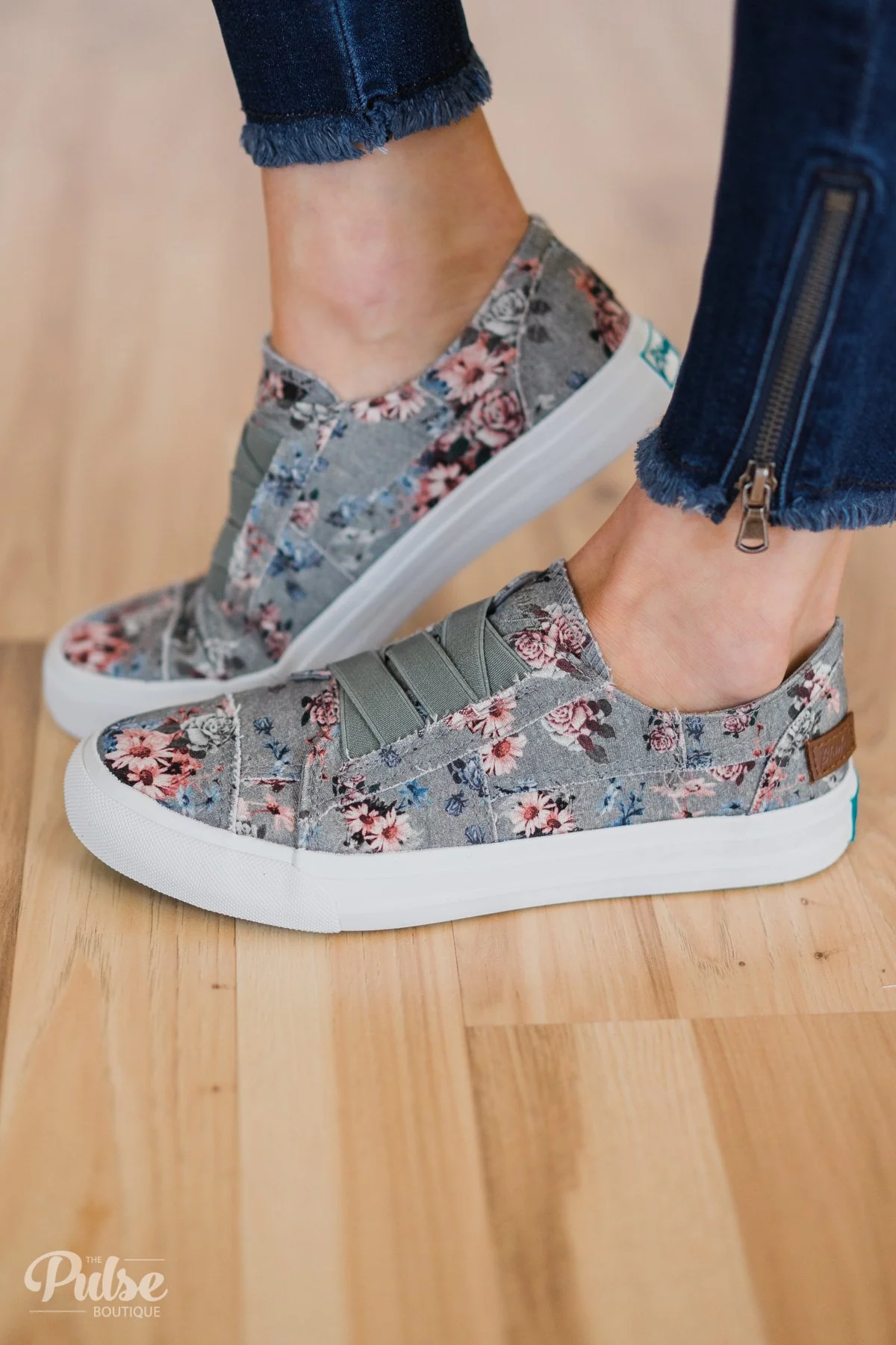 Blowfish Marley Floral Sneakers- Drizzle Gray - Image 2