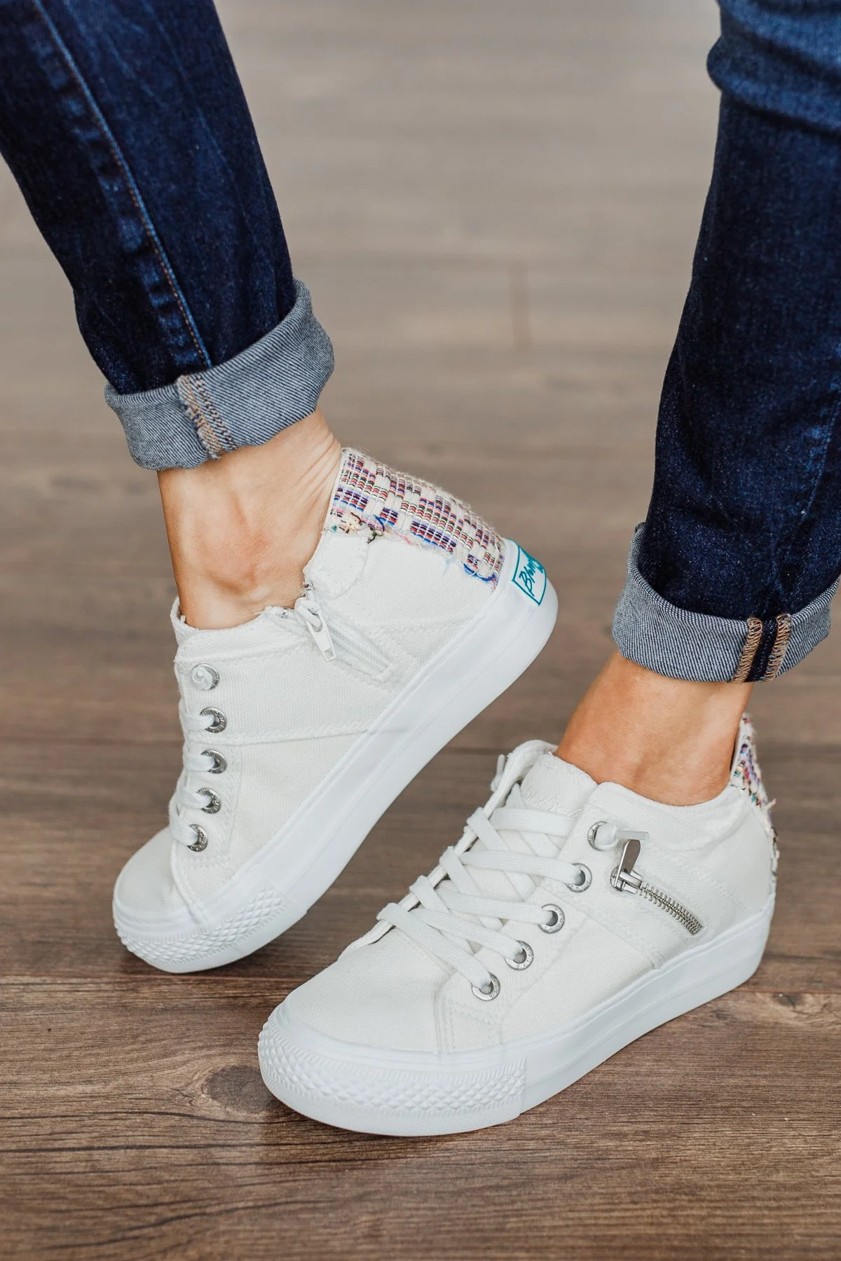 Blowfish Melondrop Sneakers- Desert White Tea Smoked Canvas - Image 3